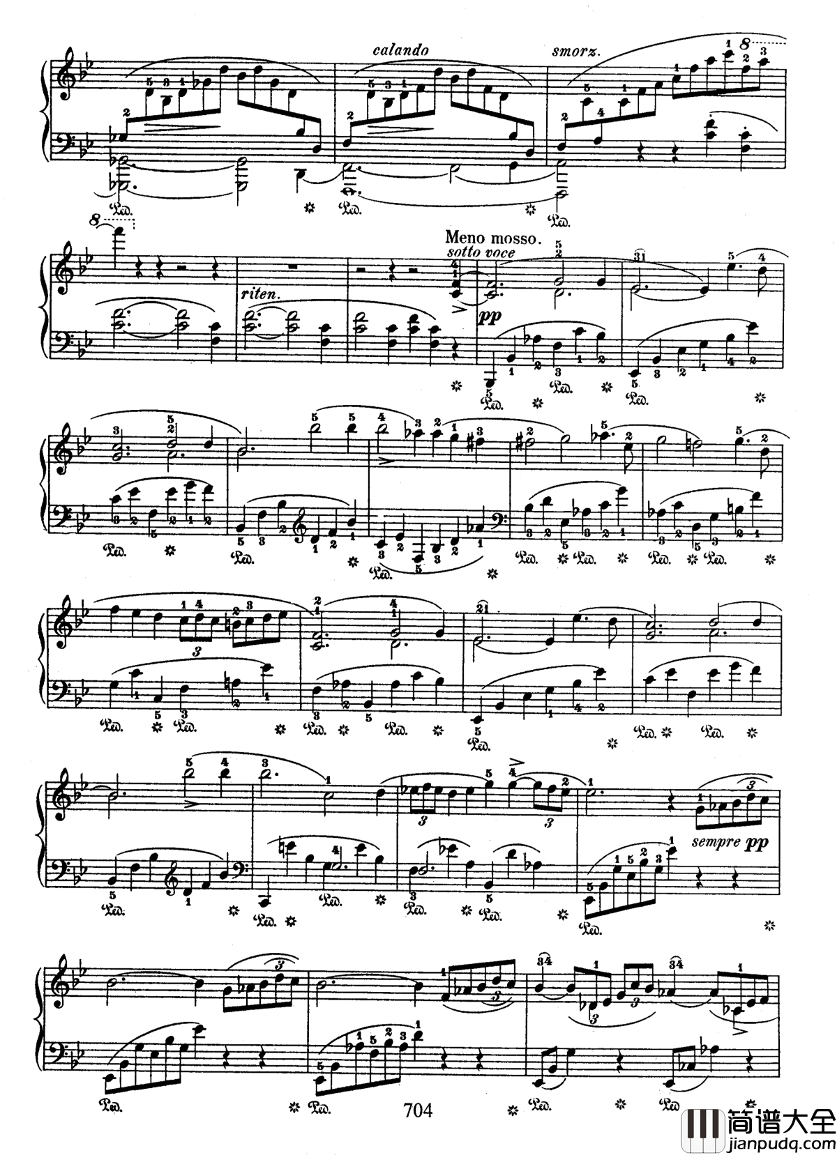 g小调叙事曲钢琴谱_带指法版_肖邦