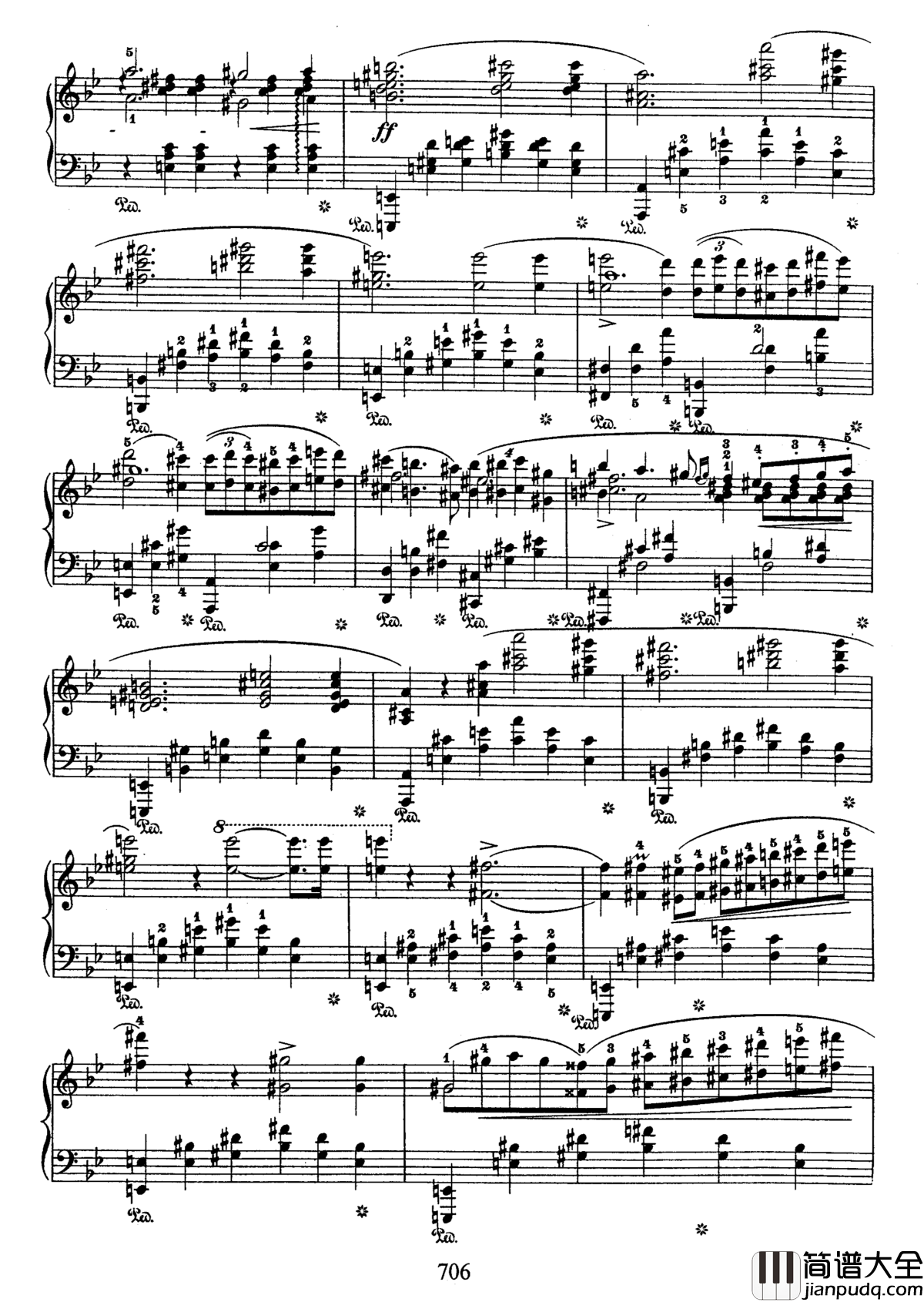 g小调叙事曲钢琴谱_带指法版_肖邦