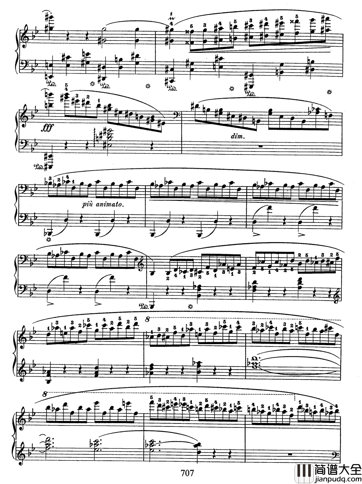 g小调叙事曲钢琴谱_带指法版_肖邦