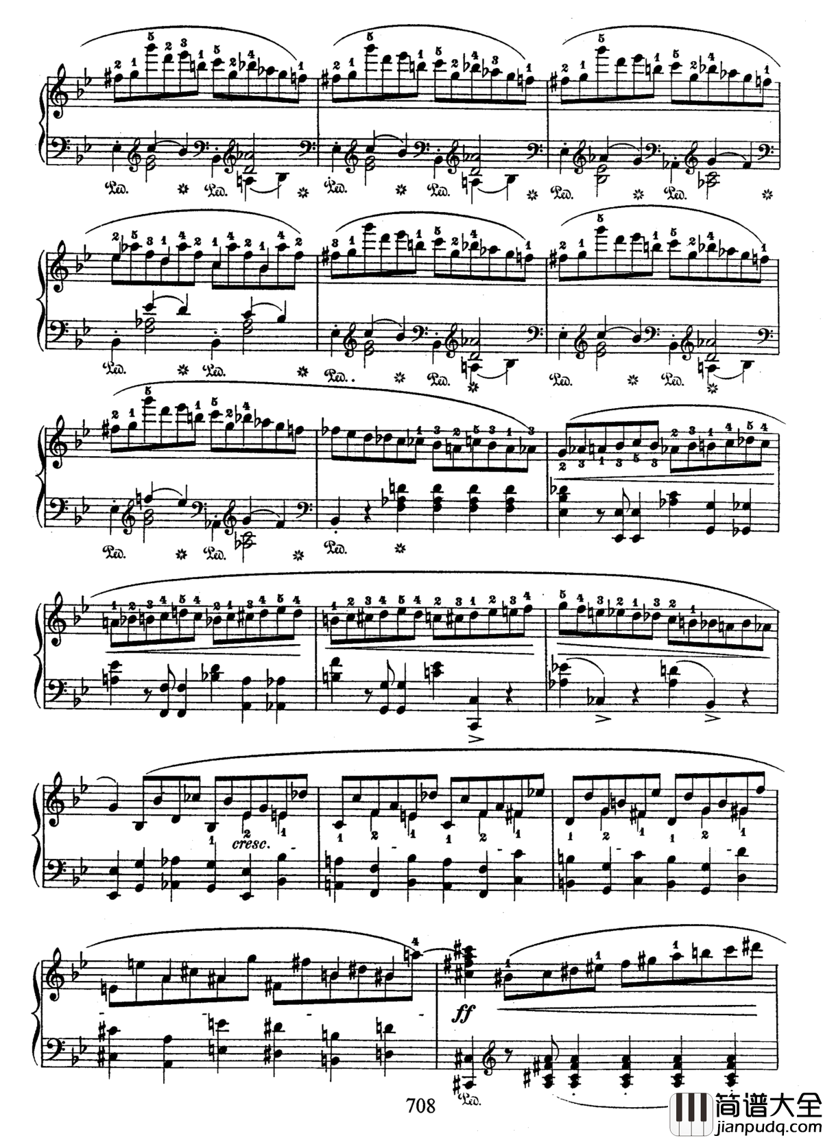 g小调叙事曲钢琴谱_带指法版_肖邦