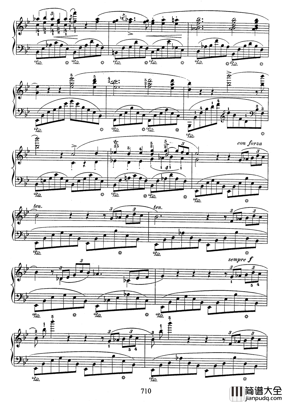 g小调叙事曲钢琴谱_带指法版_肖邦