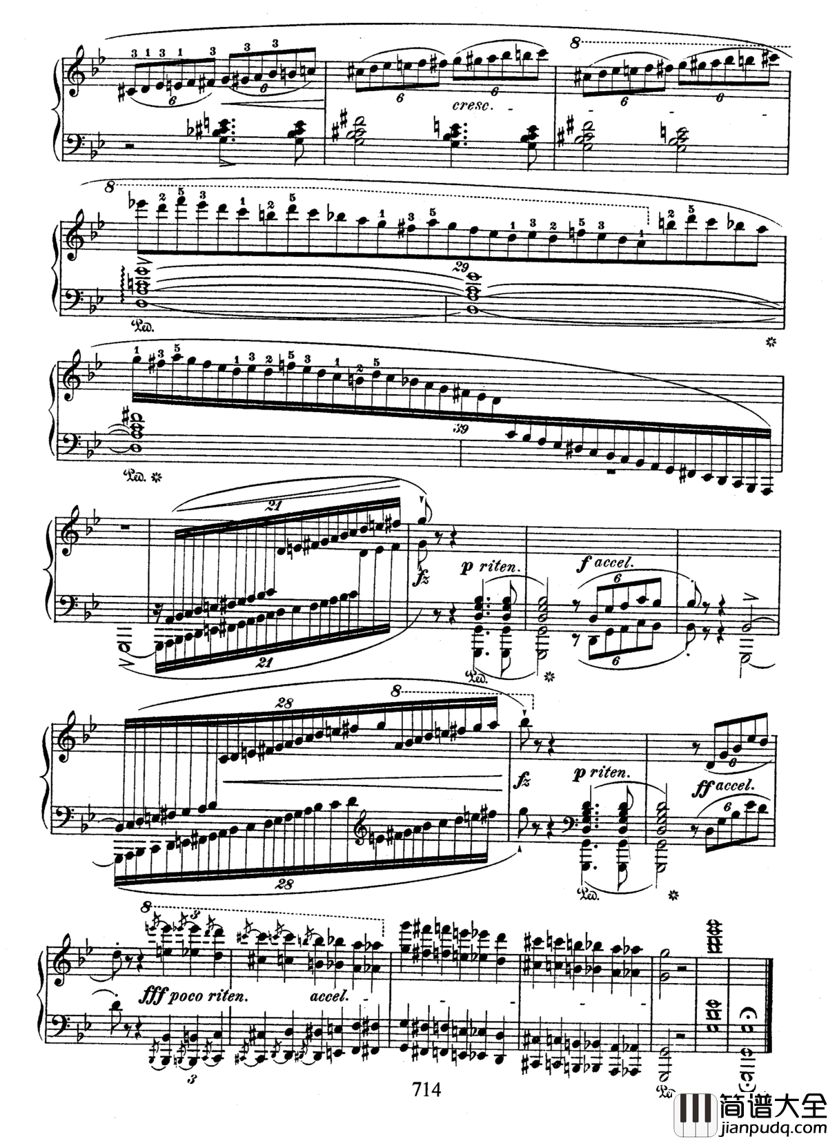 g小调叙事曲钢琴谱_带指法版_肖邦