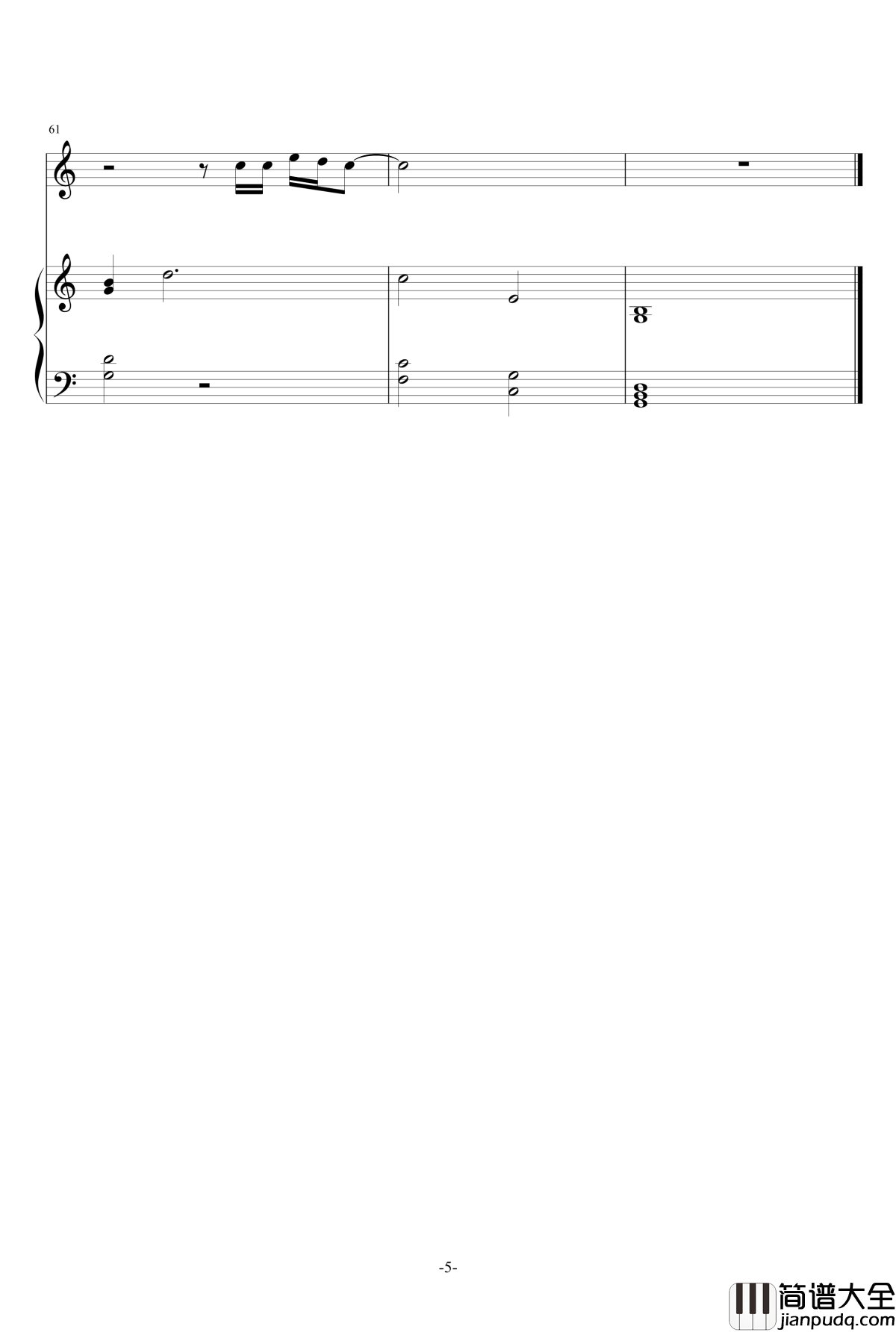 Let_Her_Go钢琴谱_钢琴伴奏版_Passenger