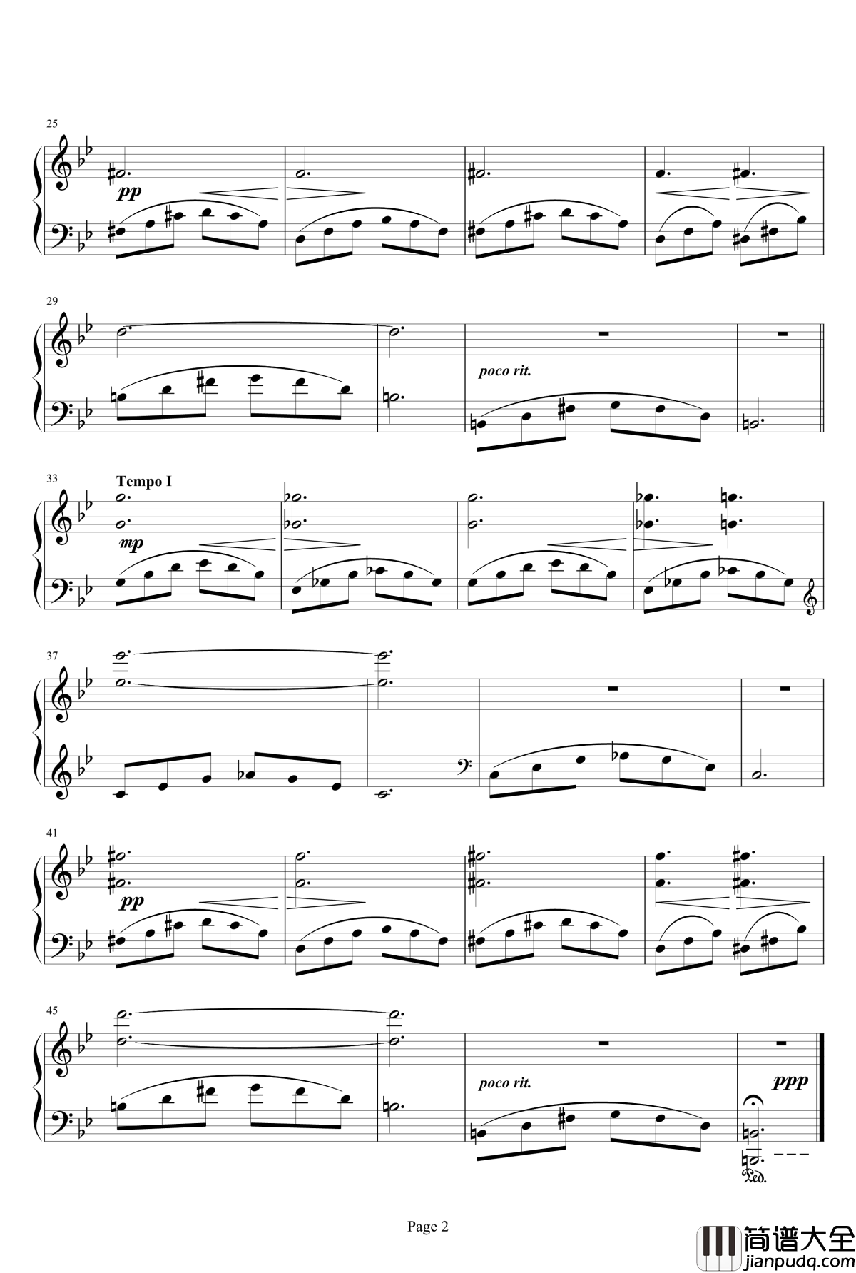 Sing钢琴谱_Episode_of_Final_Fantasy_VII_Advent_Children_最终幻想