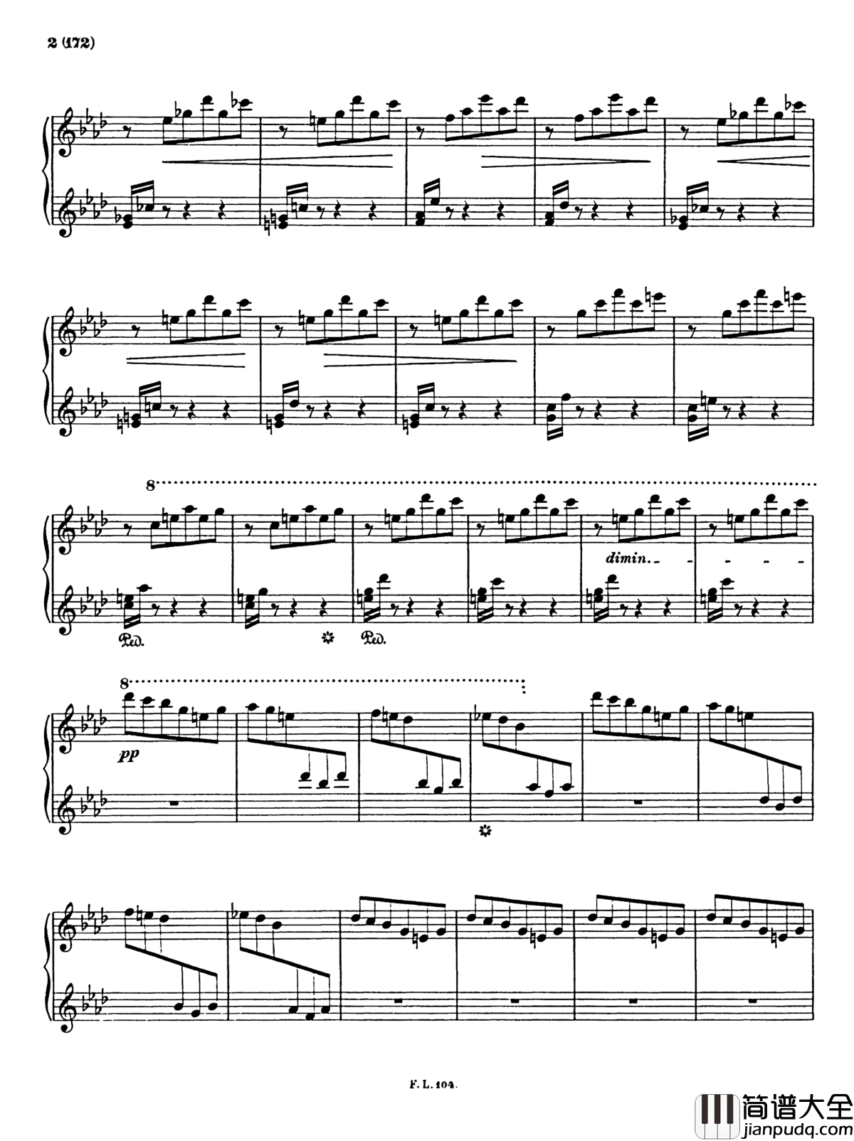 被遗忘的圆舞曲第二首钢琴谱_李斯特