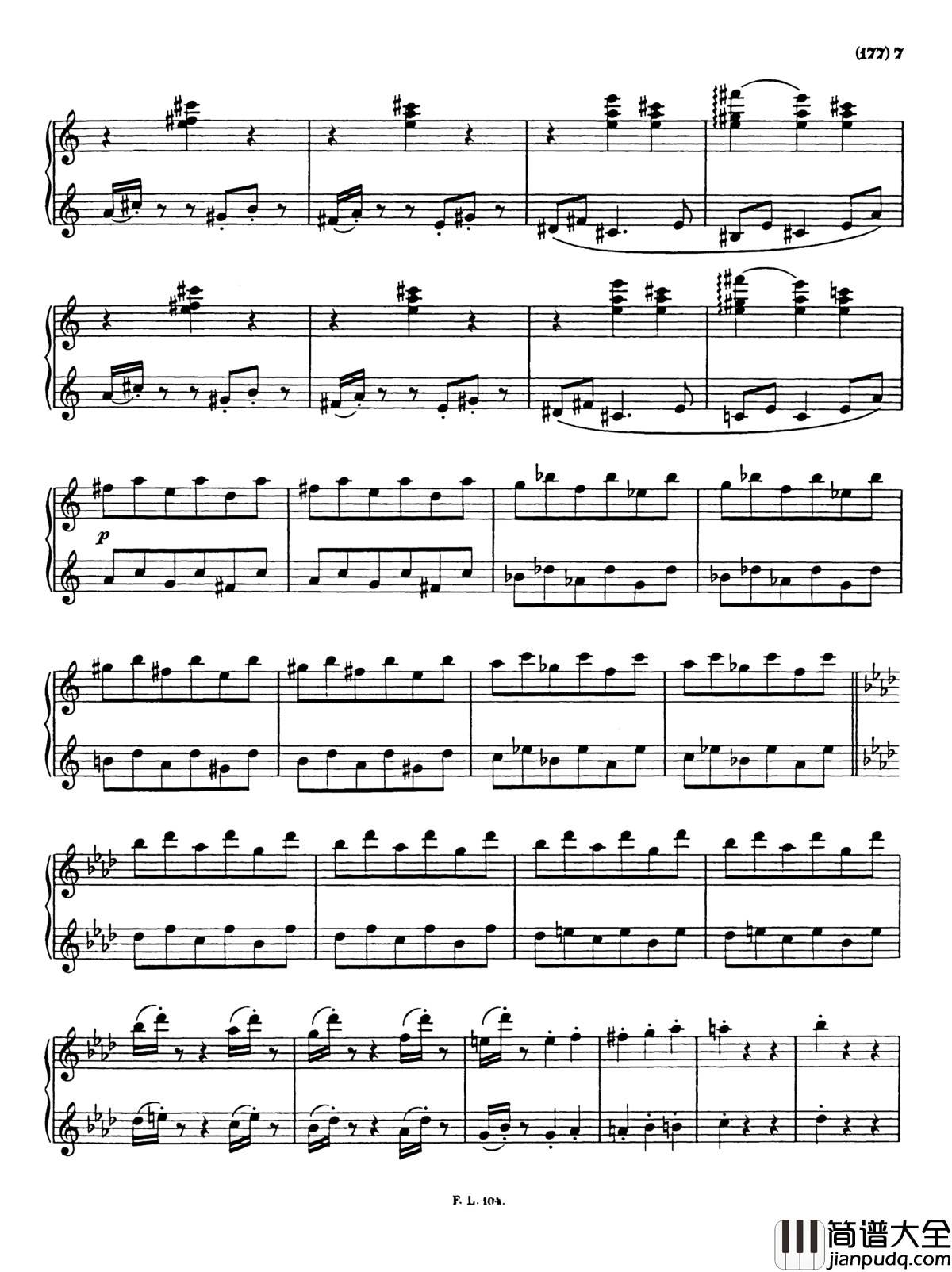 被遗忘的圆舞曲第二首钢琴谱_李斯特