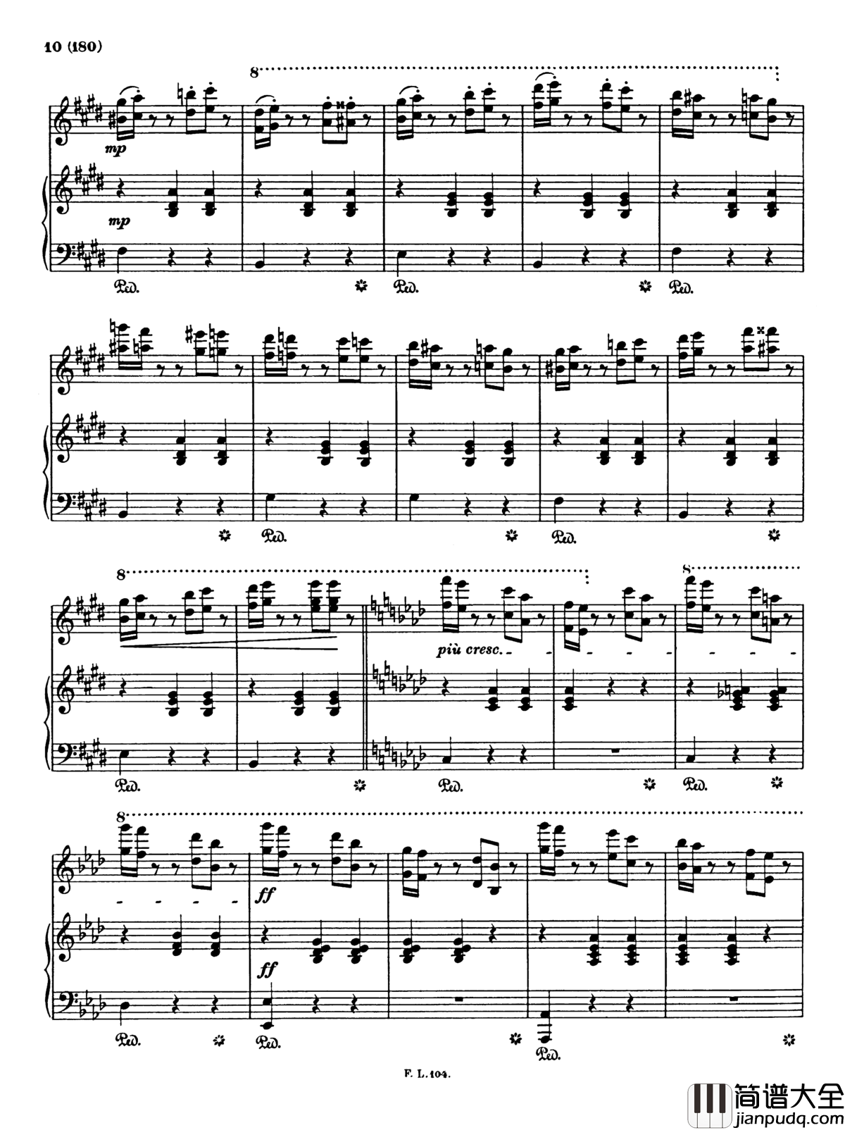 被遗忘的圆舞曲第二首钢琴谱_李斯特