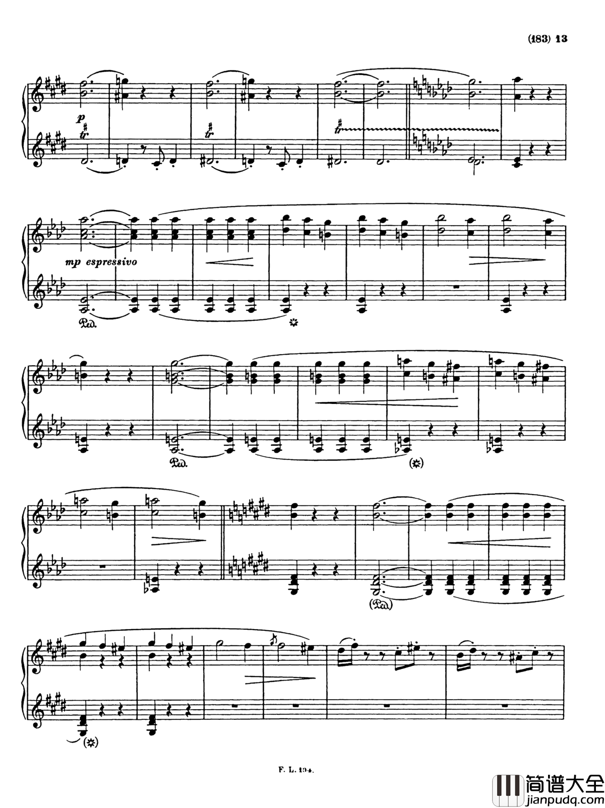 被遗忘的圆舞曲第二首钢琴谱_李斯特