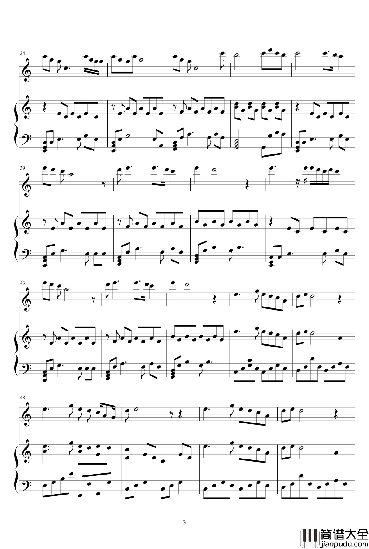 Now_the_Rain_Is_Falling钢琴谱_Little_Birdy