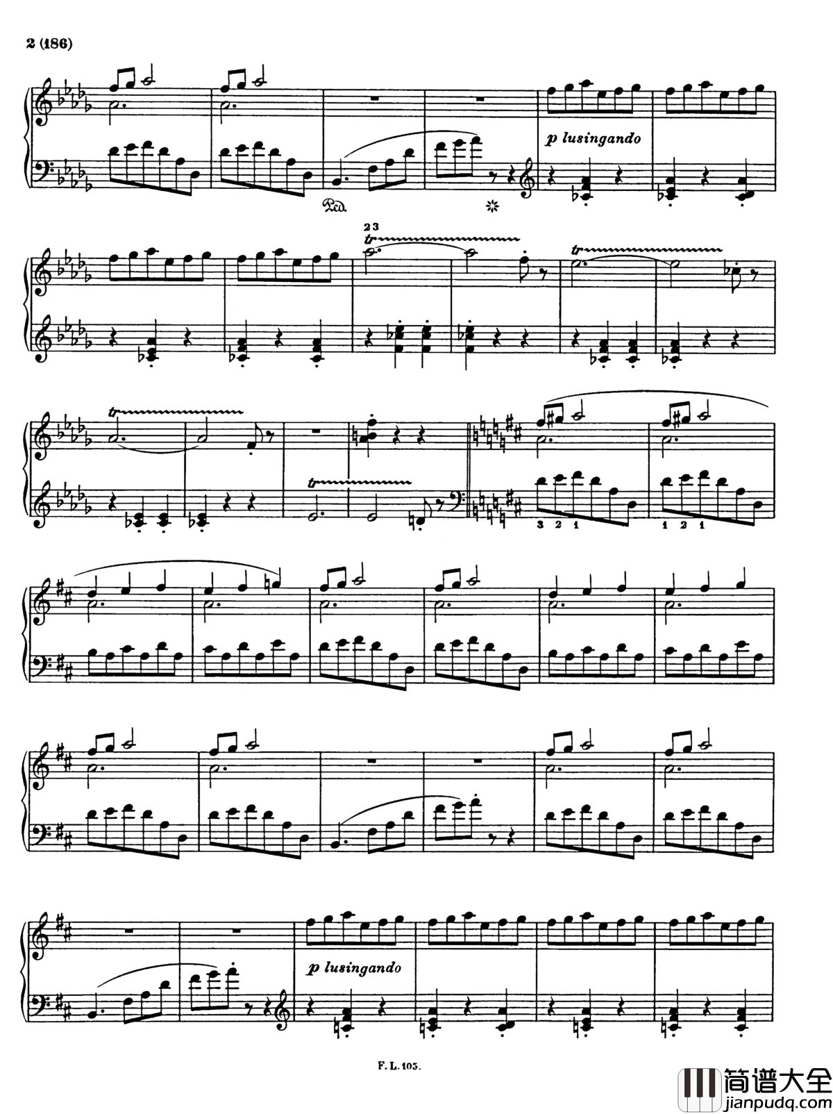 被遗忘的圆舞曲第三首钢琴谱_李斯特