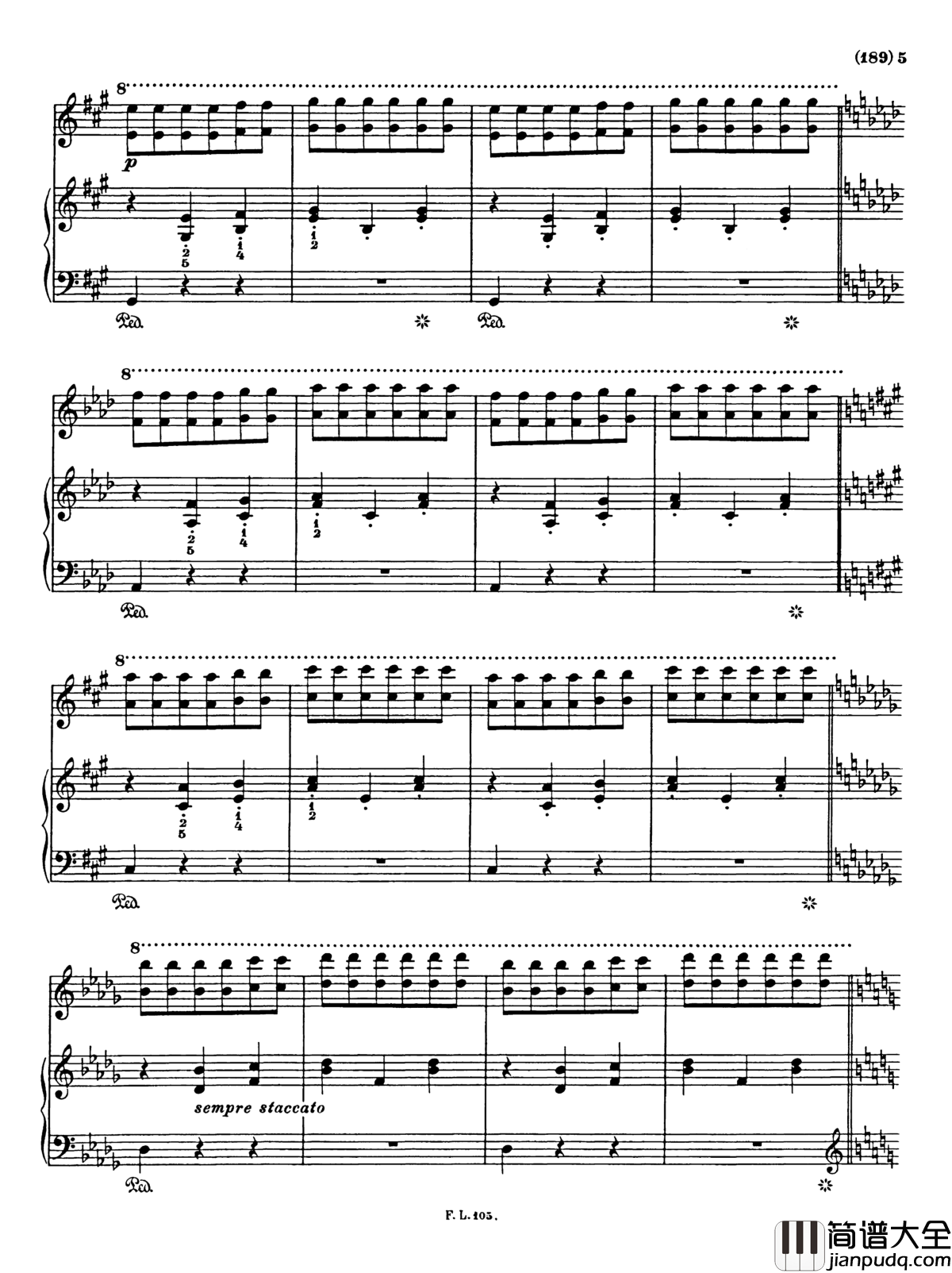 被遗忘的圆舞曲第三首钢琴谱_李斯特