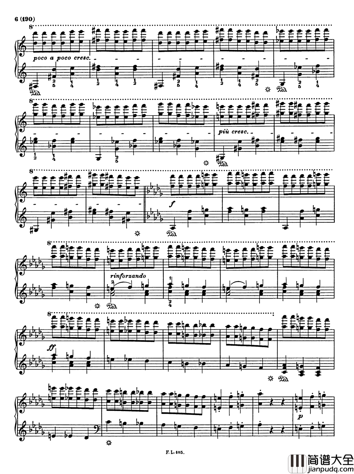 被遗忘的圆舞曲第三首钢琴谱_李斯特