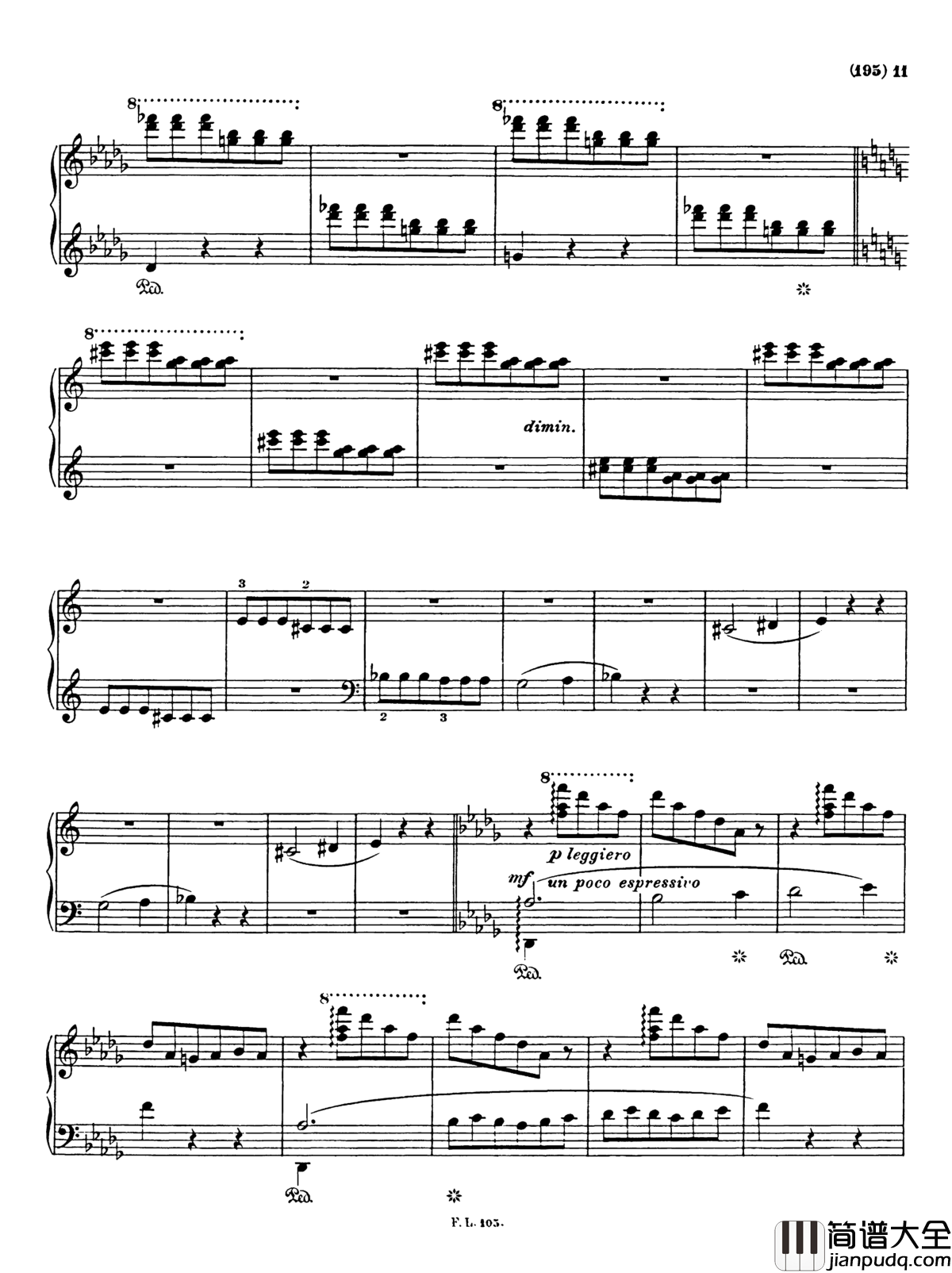 被遗忘的圆舞曲第三首钢琴谱_李斯特