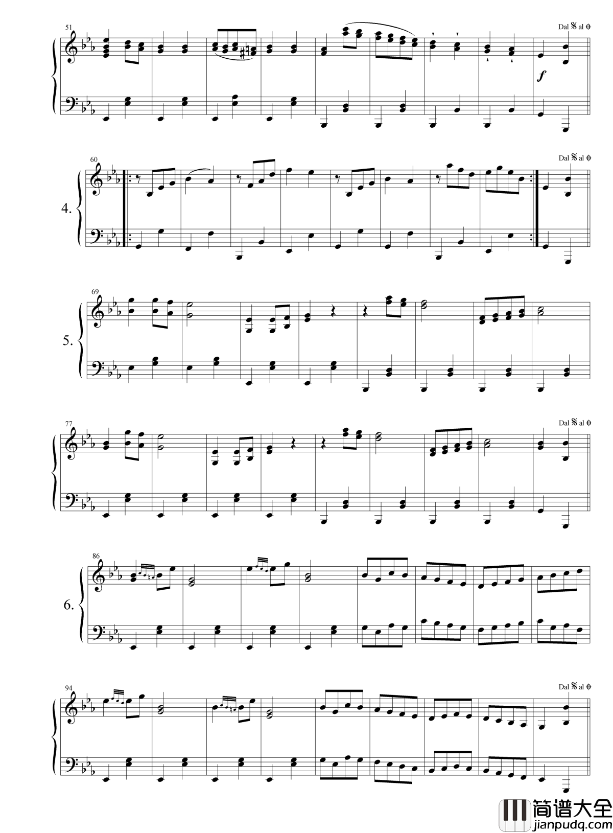 埃科赛斯舞曲WoO83钢琴谱_贝多芬_beethoven