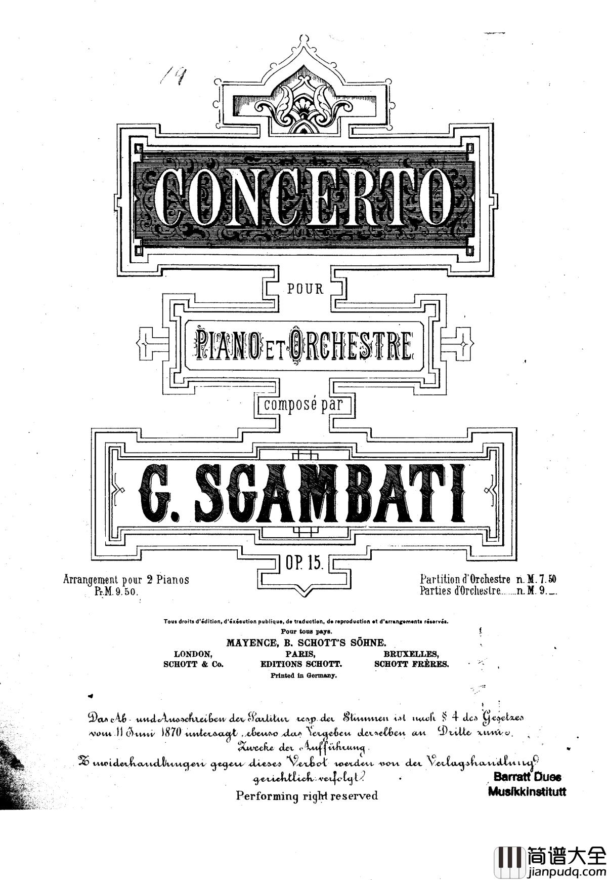 g小调钢琴协奏曲__Op.15钢琴谱_斯甘巴蒂