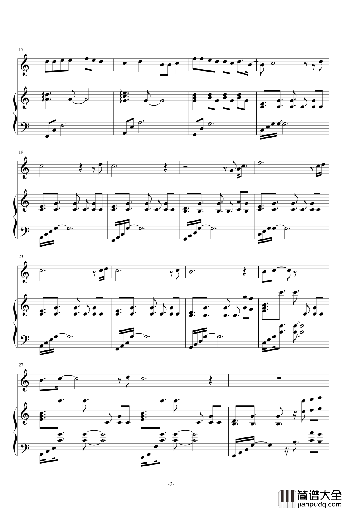 Loser钢琴谱_BigBang_钢琴伴奏