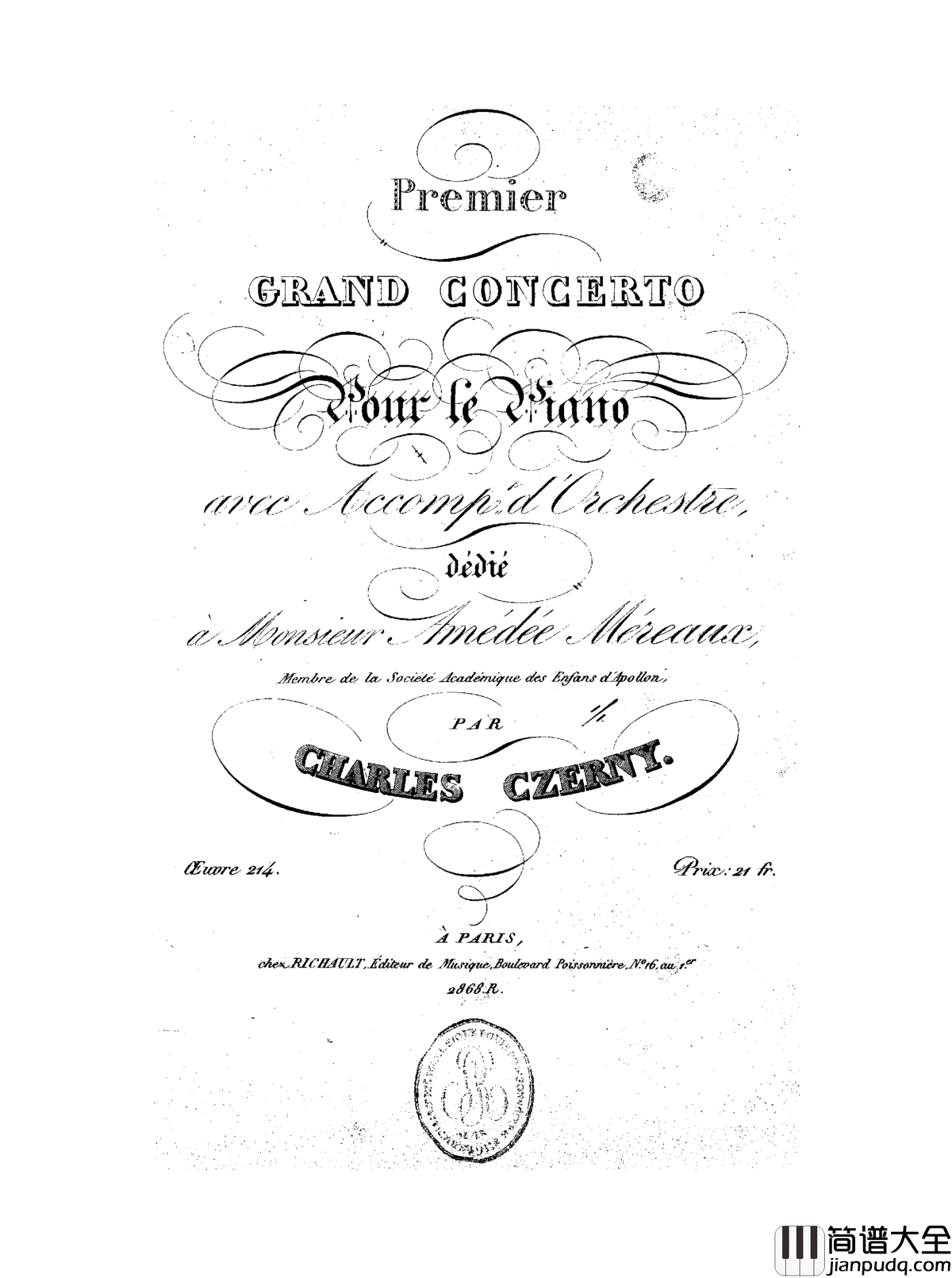 a小调钢琴协奏曲__Op.214钢琴谱_车尔尼_Czerny