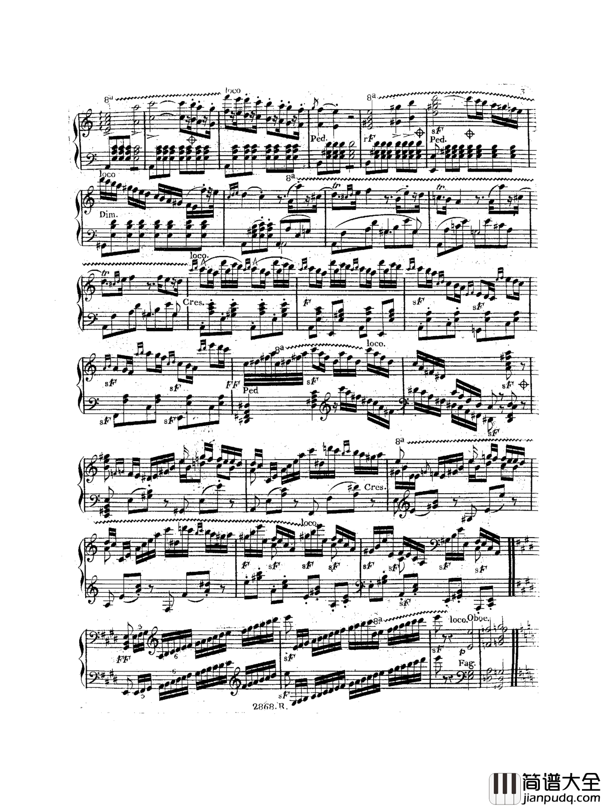 a小调钢琴协奏曲__Op.214钢琴谱_车尔尼_Czerny