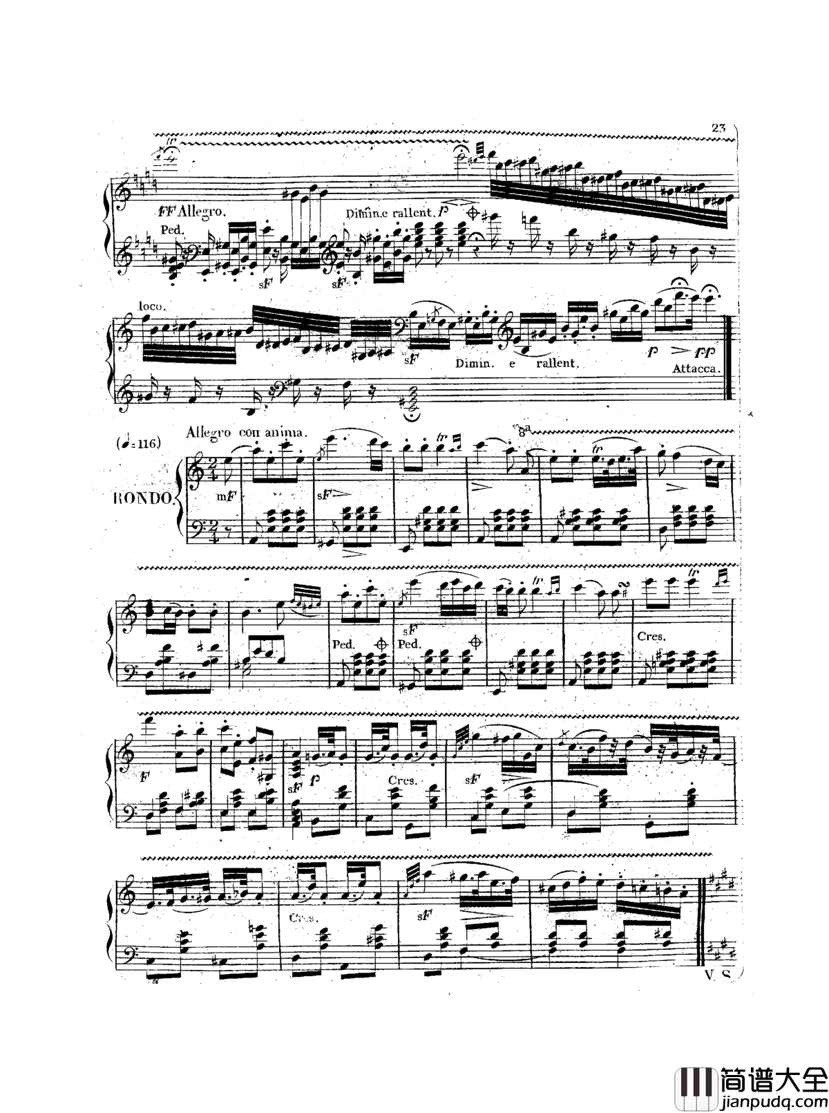 a小调钢琴协奏曲__Op.214钢琴谱_车尔尼_Czerny