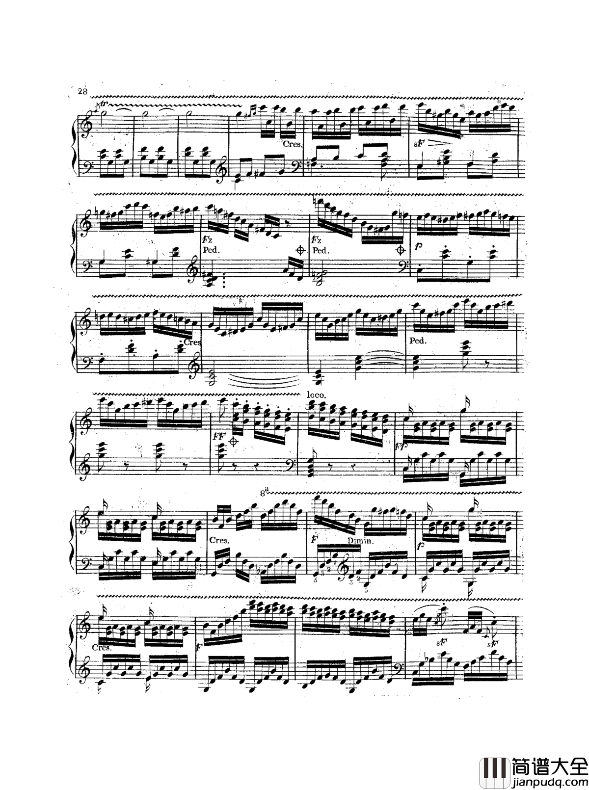 a小调钢琴协奏曲__Op.214钢琴谱_车尔尼_Czerny