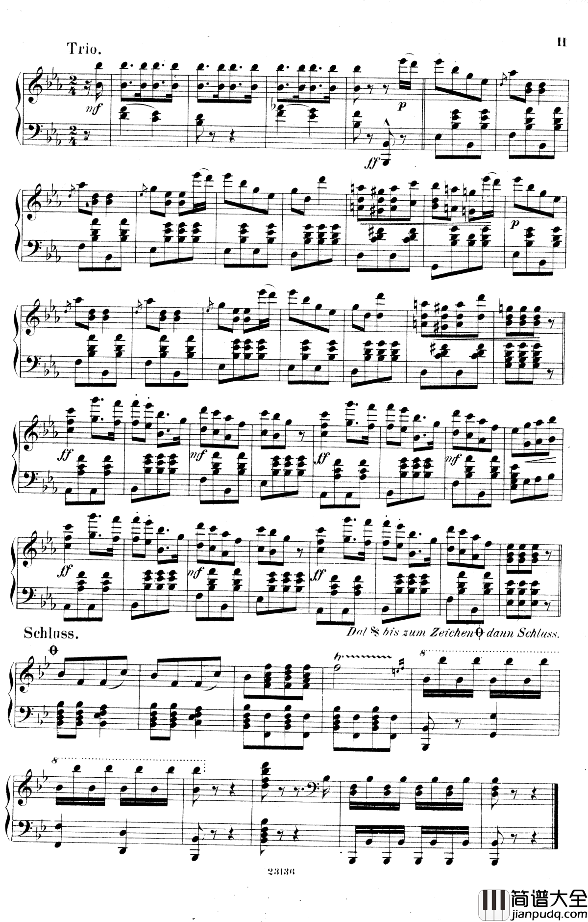 _畅通无阻快速波尔卡__Op.45钢琴谱_爱德华_施特劳斯