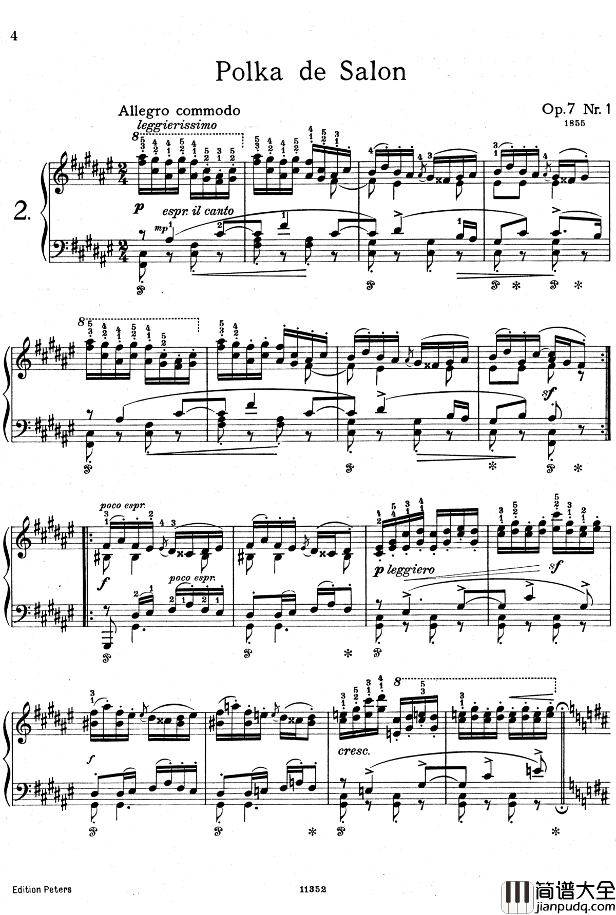 升F大调沙龙波尔卡__Op.7__No.1_钢琴谱_斯美塔那