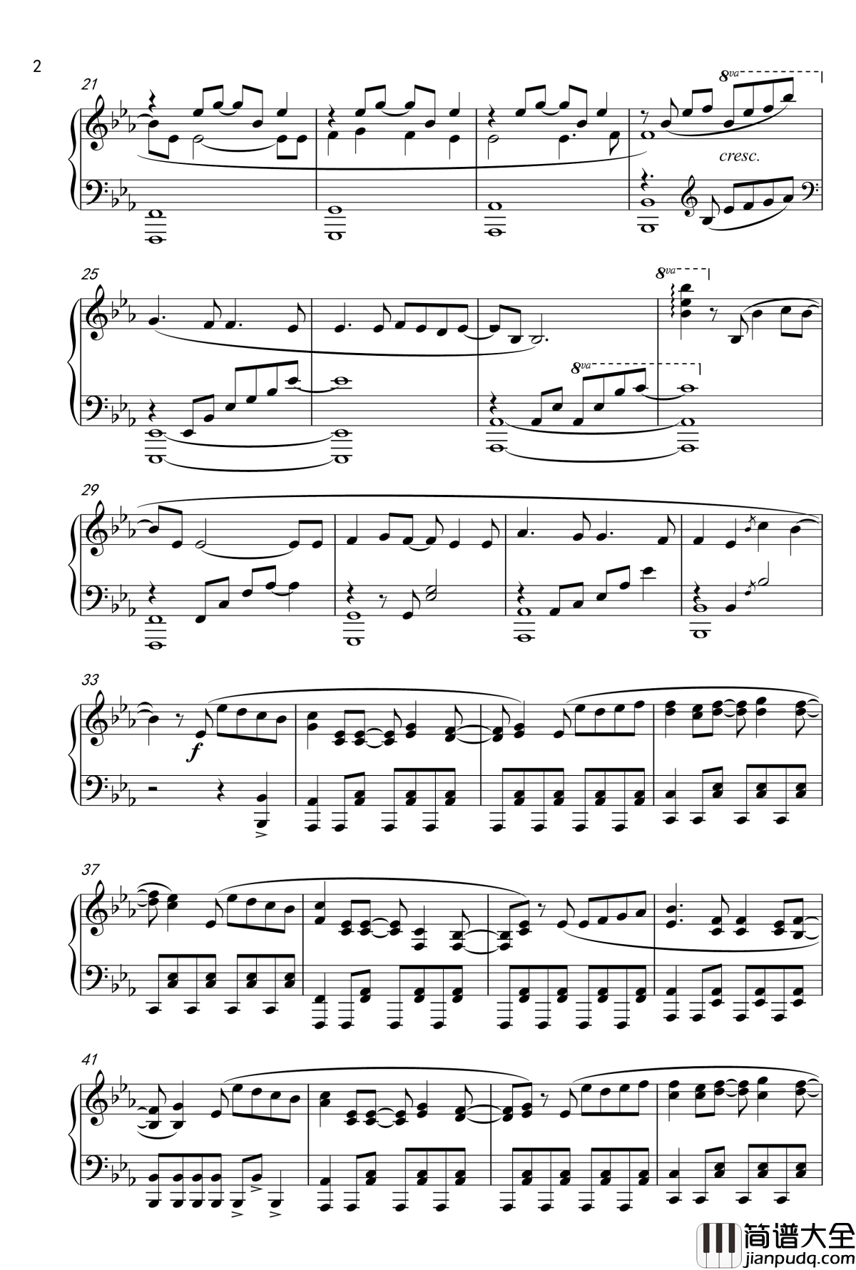 Tell_Your_World钢琴谱_触手猴_初音未来