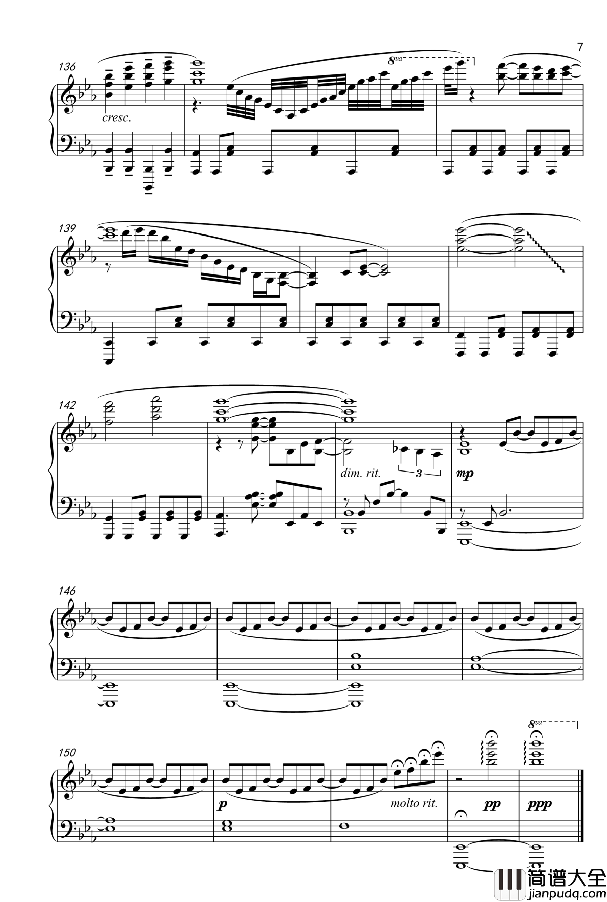 Tell_Your_World钢琴谱_触手猴_初音未来