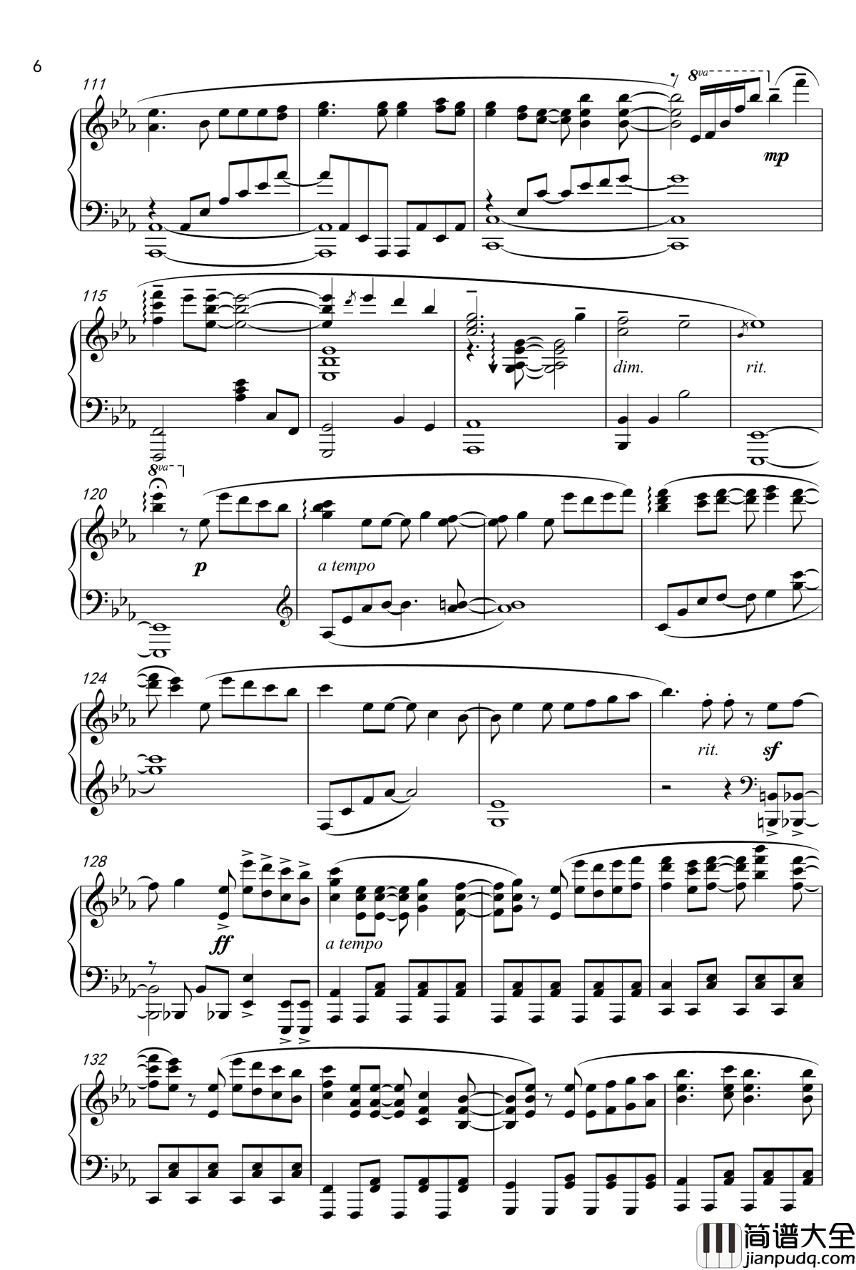 Tell_Your_World钢琴谱_触手猴_初音未来