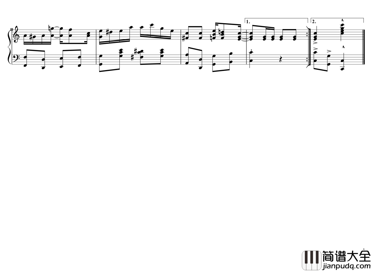 The_Entertainer钢琴谱_Scott_Joplin