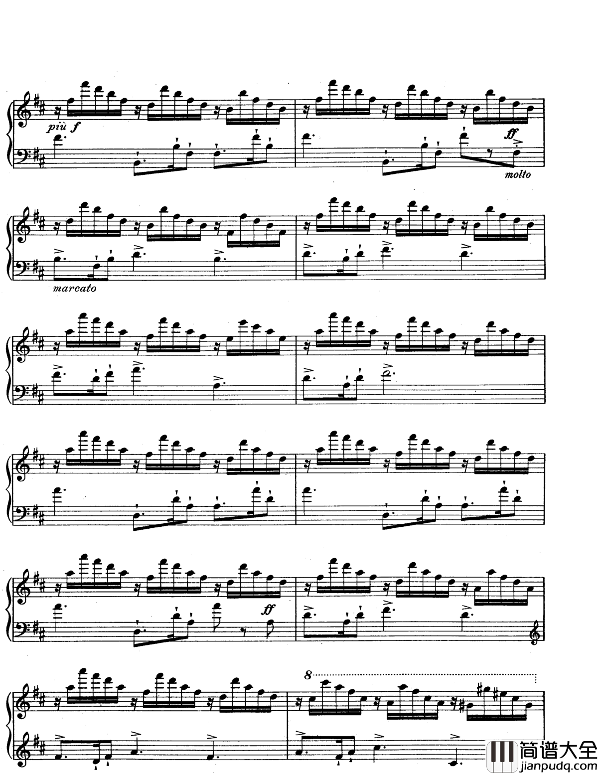 女武神的骑行钢琴谱_瓦格纳