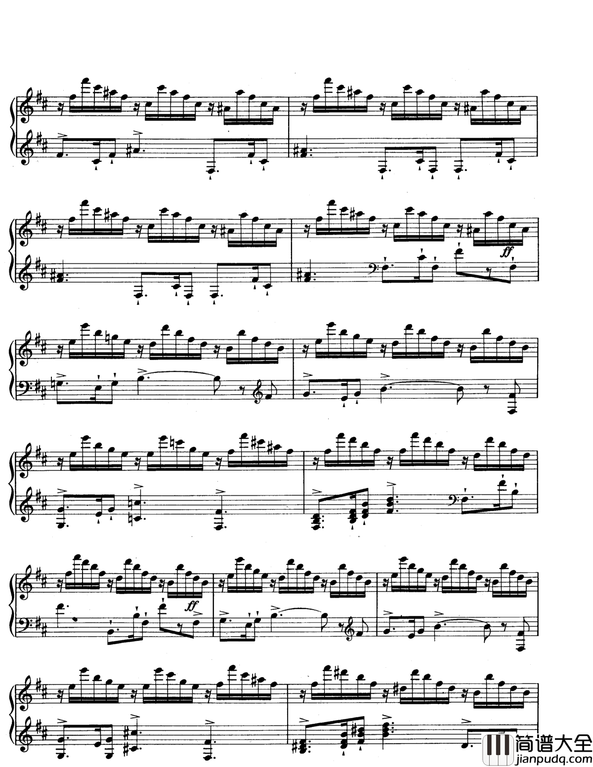 女武神的骑行钢琴谱_瓦格纳