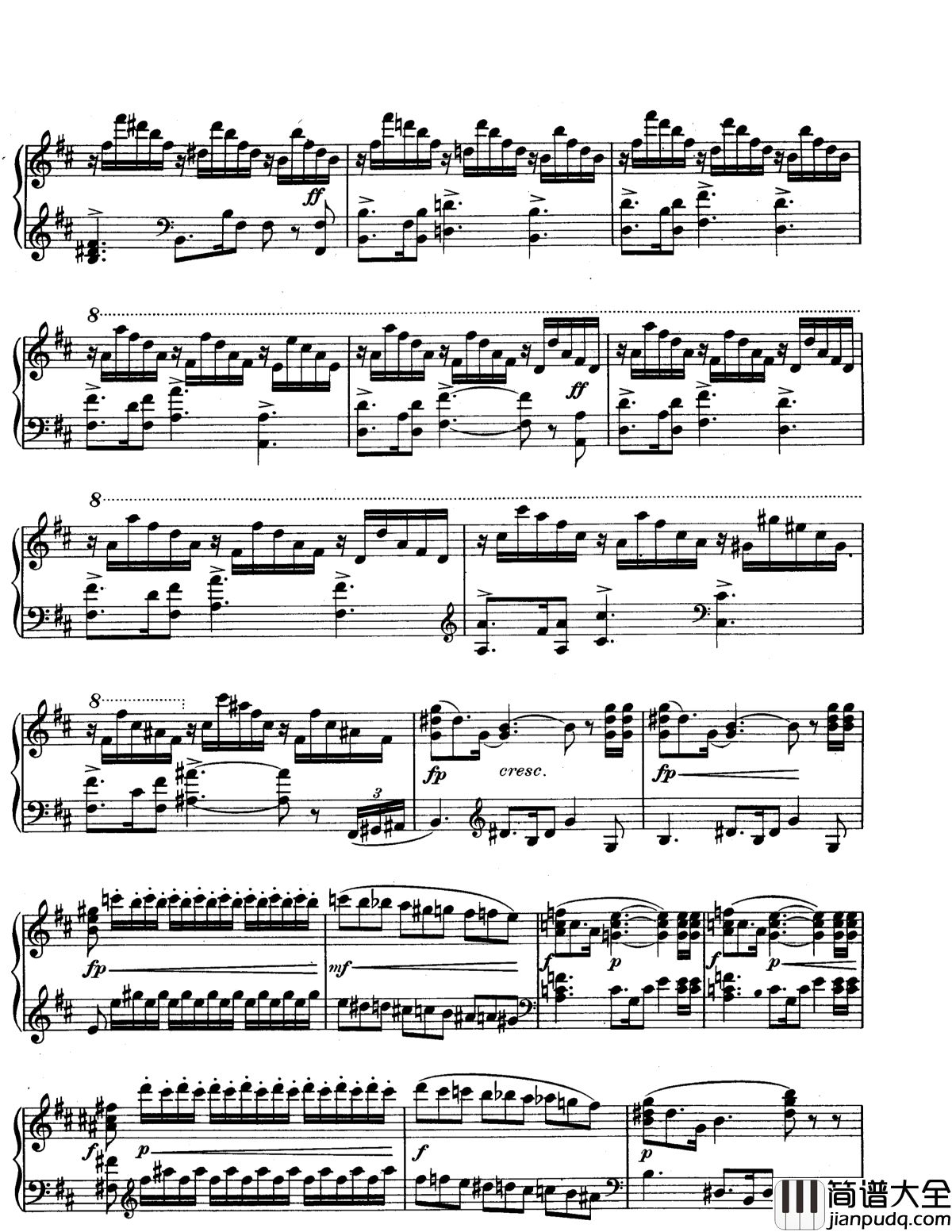 女武神的骑行钢琴谱_瓦格纳