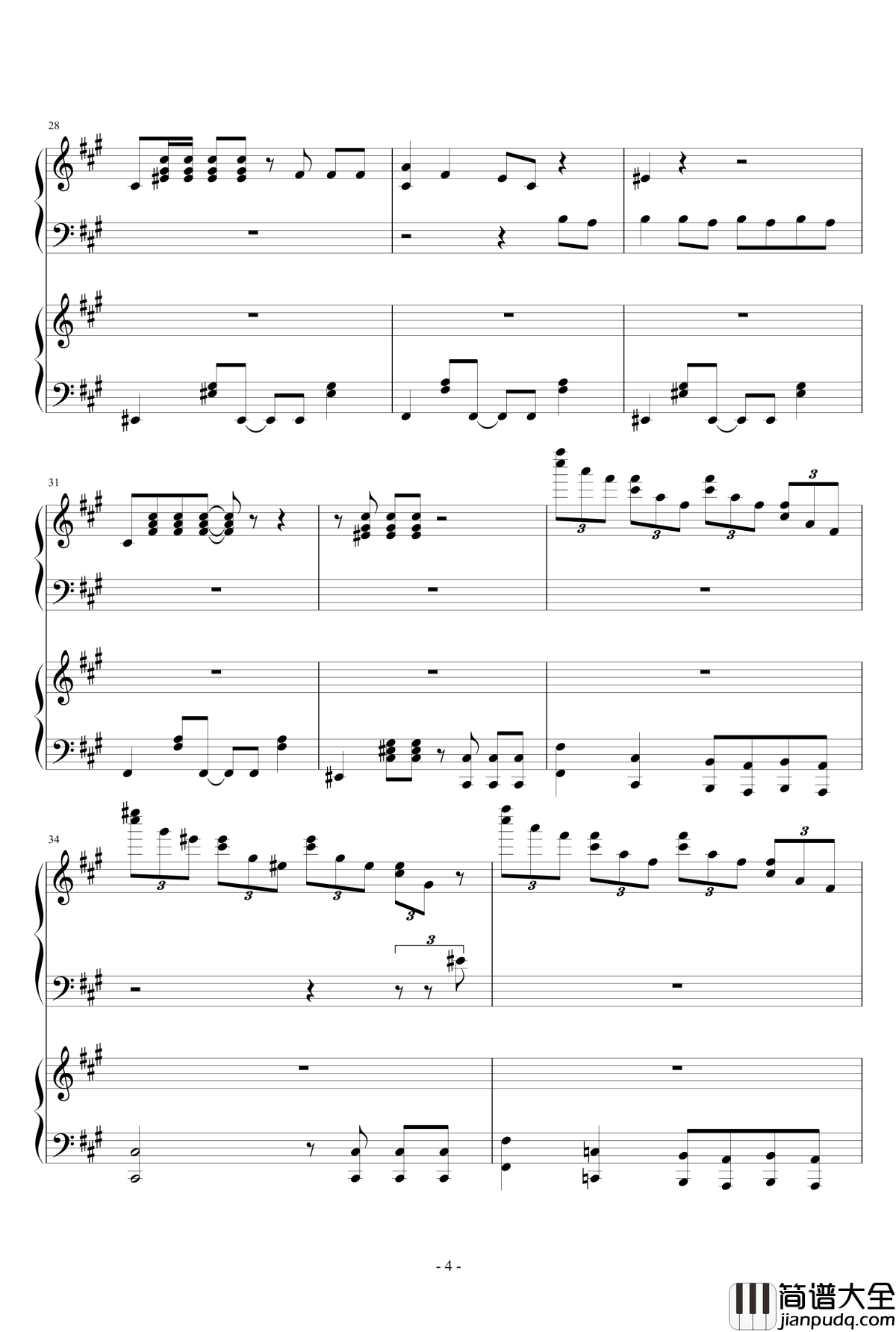 禁绝边境线钢琴谱_超时空要塞OST__完整版