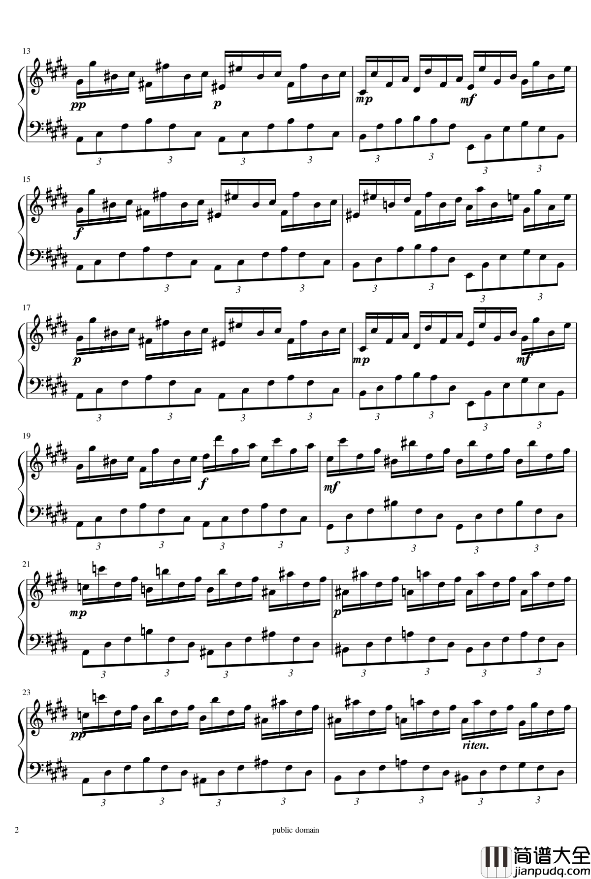 Fantaisie_Impromptu_Op.66_肖邦钢琴谱_chopin