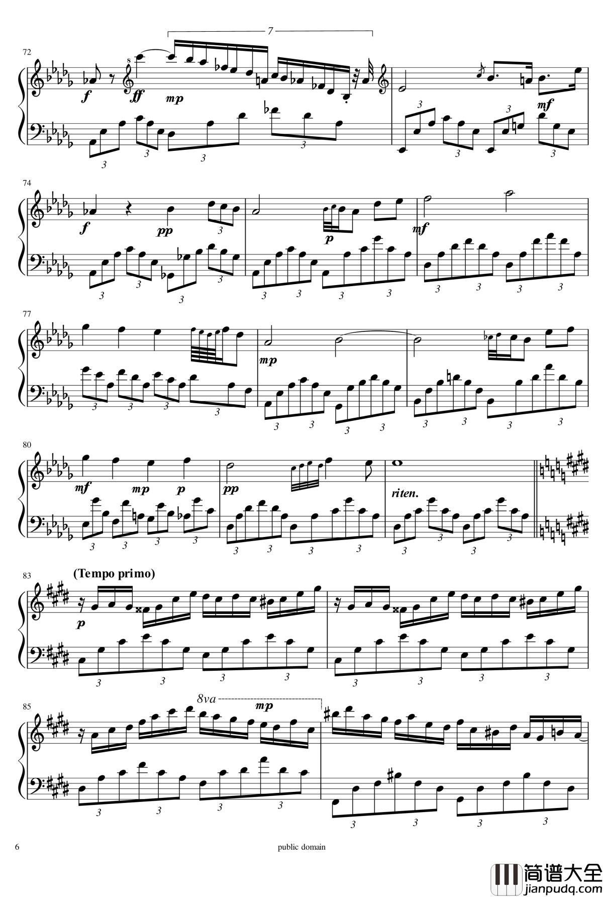 Fantaisie_Impromptu_Op.66_肖邦钢琴谱_chopin