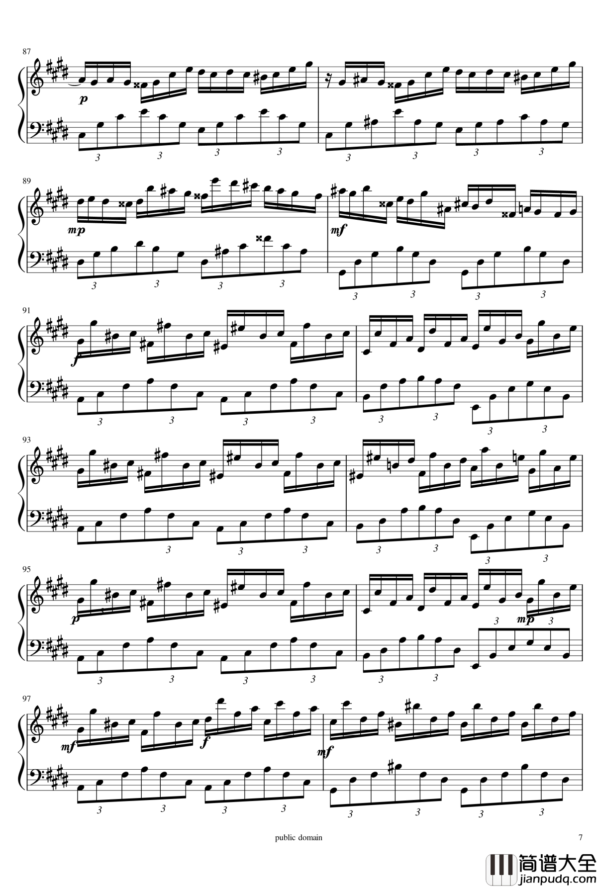 Fantaisie_Impromptu_Op.66_肖邦钢琴谱_chopin