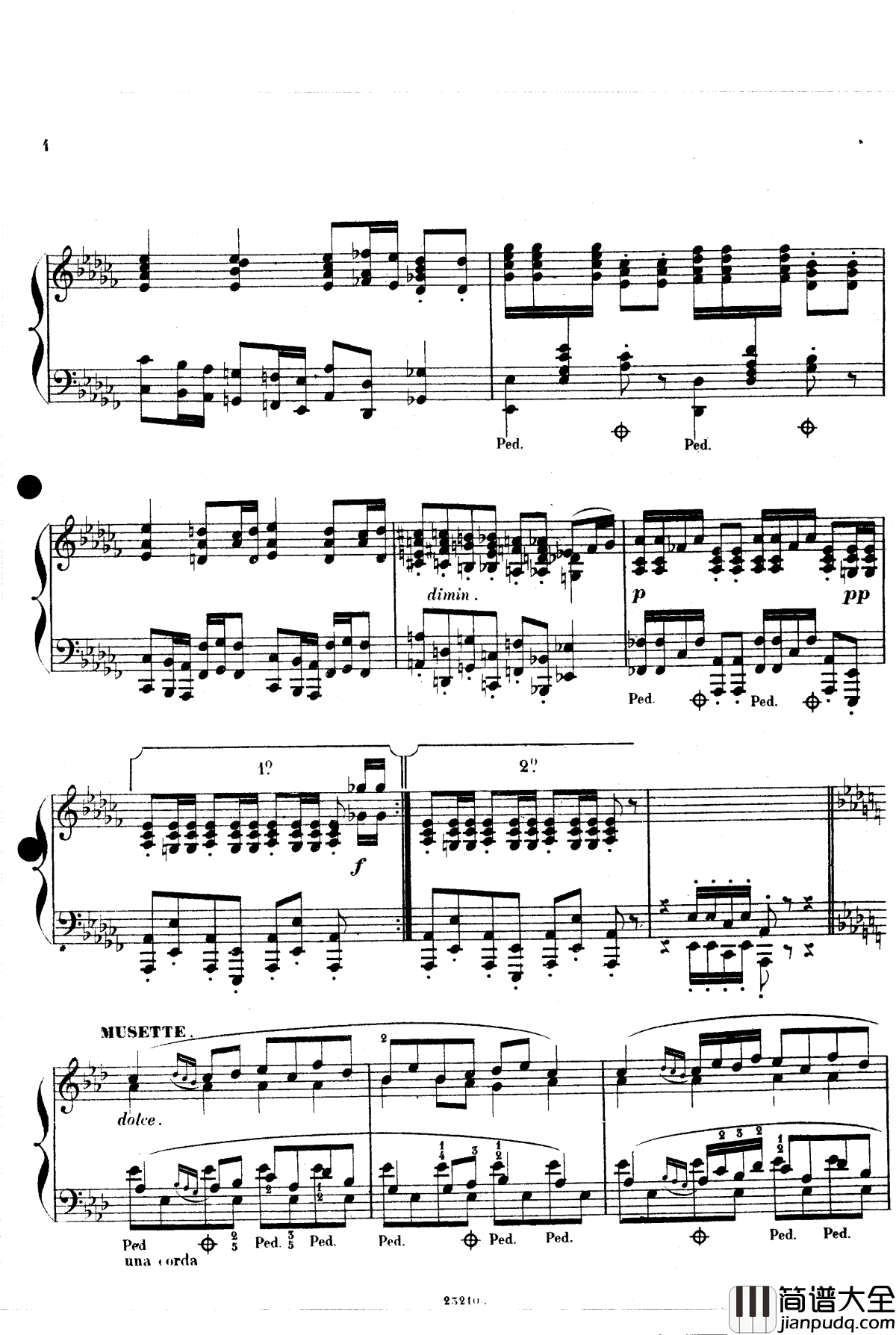 加沃特舞曲Op.14钢琴谱_斯甘巴蒂