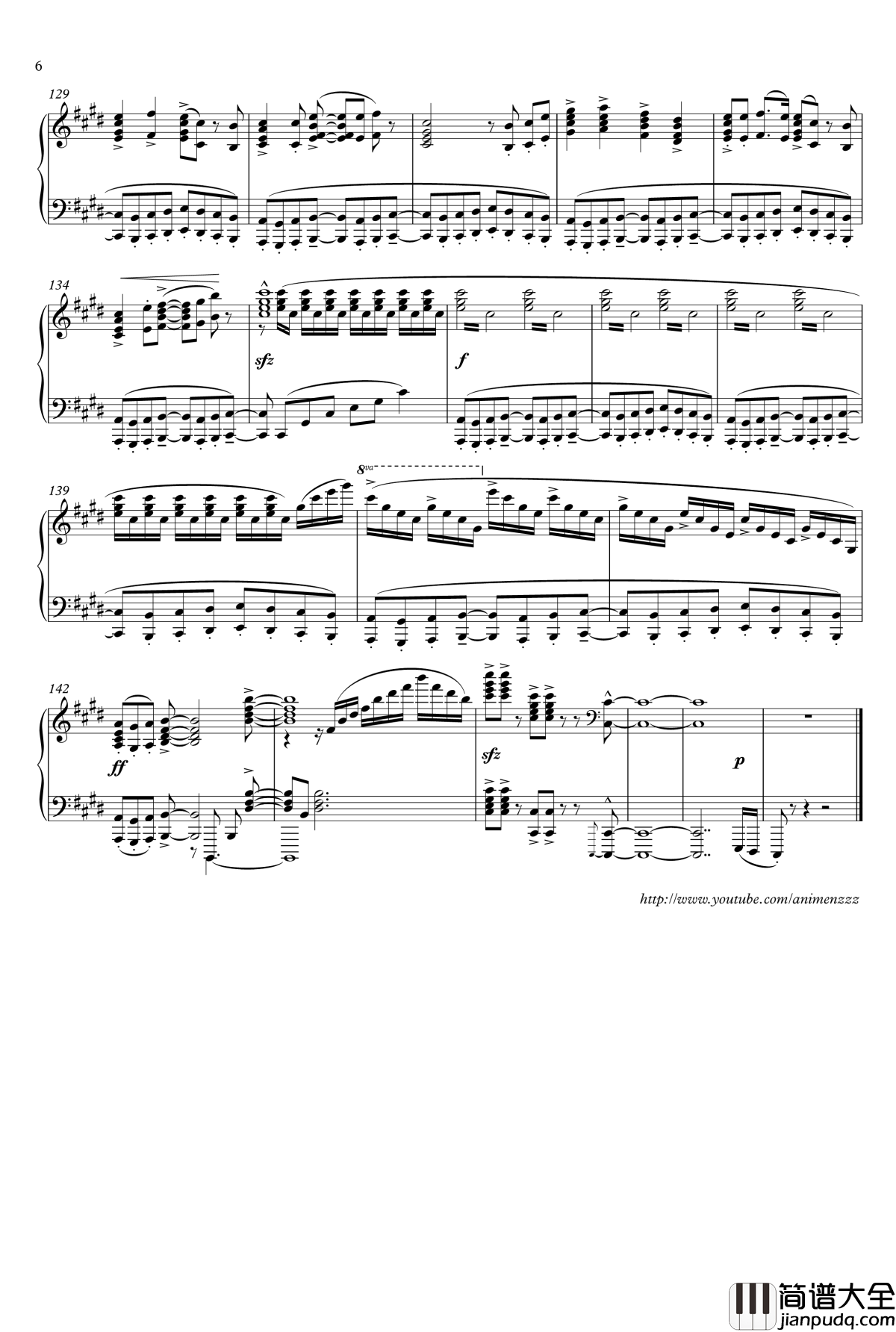 Resonance钢琴谱_噬魂师_OP1_Animenz