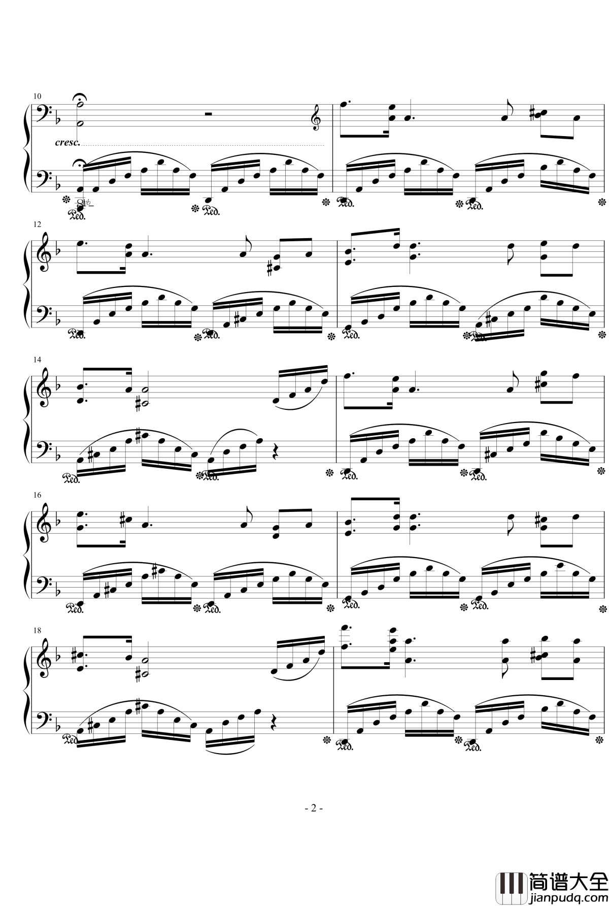 d小调叙事曲钢琴谱_yebeiyu