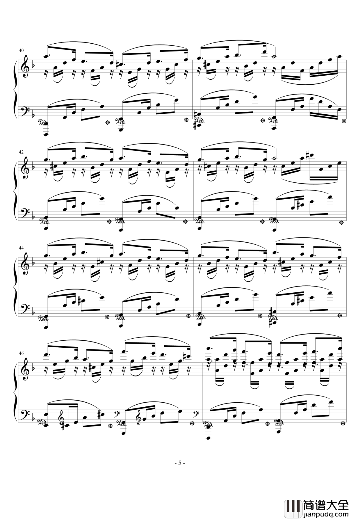 d小调叙事曲钢琴谱_yebeiyu