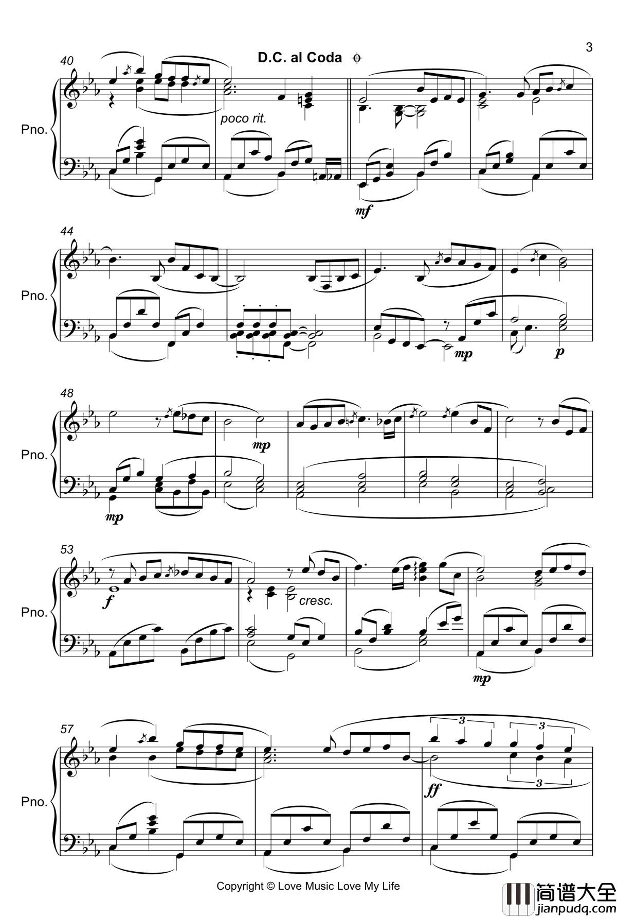 OST_奥寺先輩のテーマ钢琴谱_你的名字_你的名字