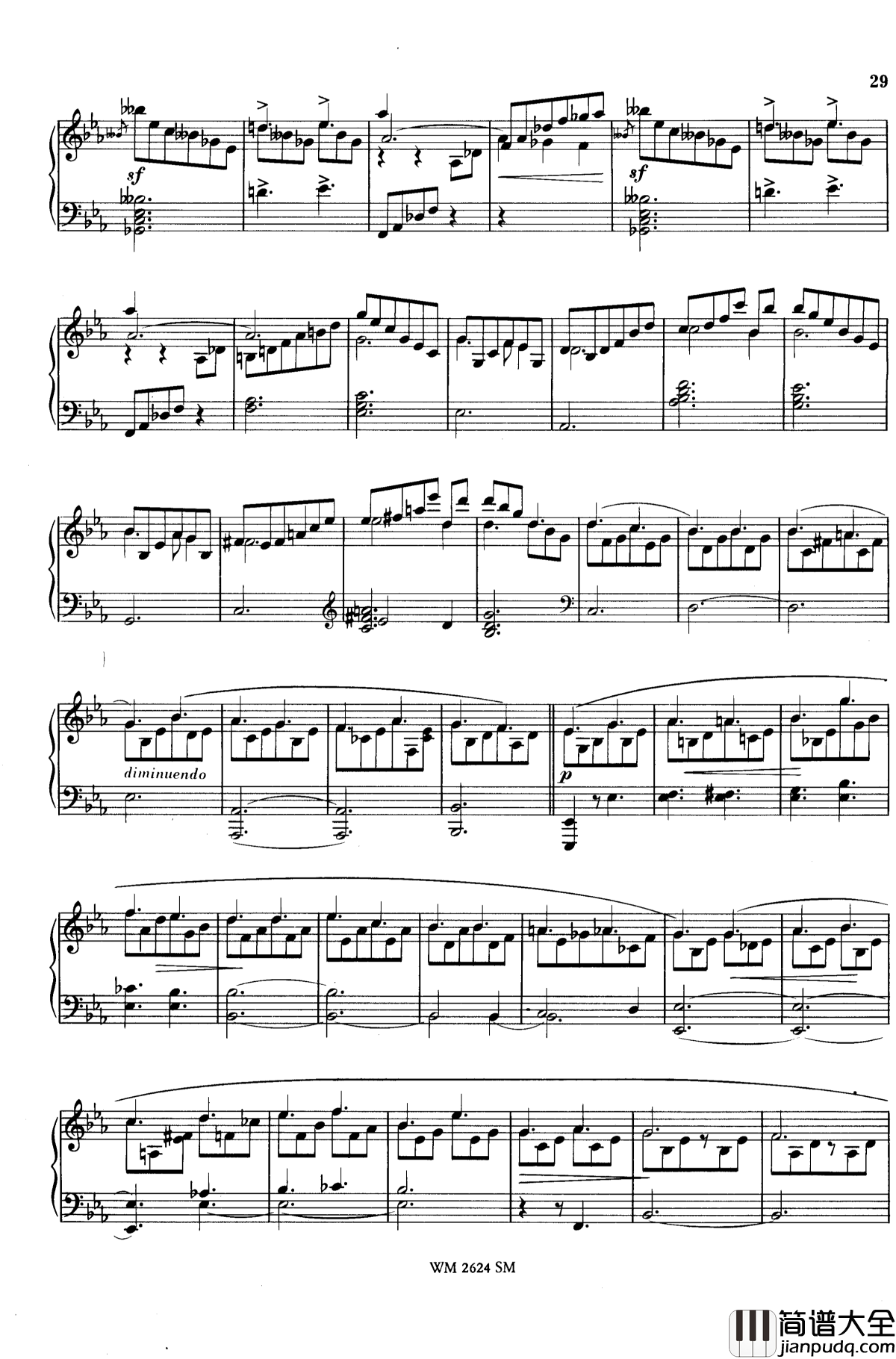 c小调第二谐谑曲Op.14钢琴谱_舒曼_克拉拉