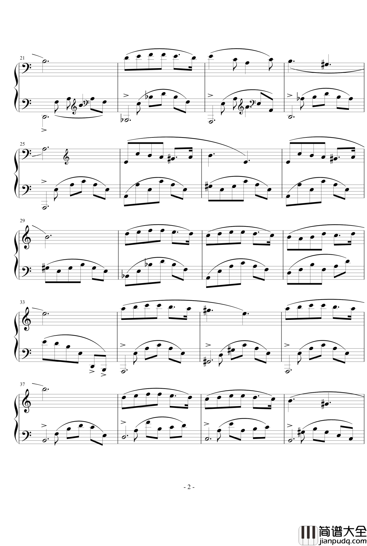 无词歌钢琴谱_yebeiyu