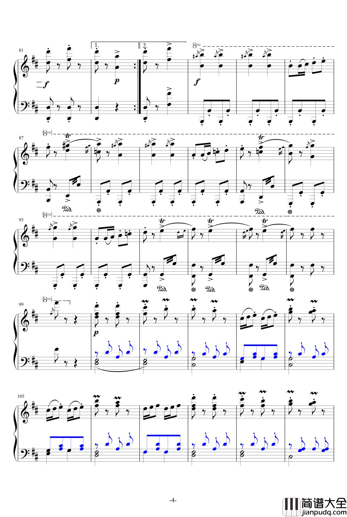 闲聊波尔卡钢琴谱_独奏版_约翰·施特劳斯