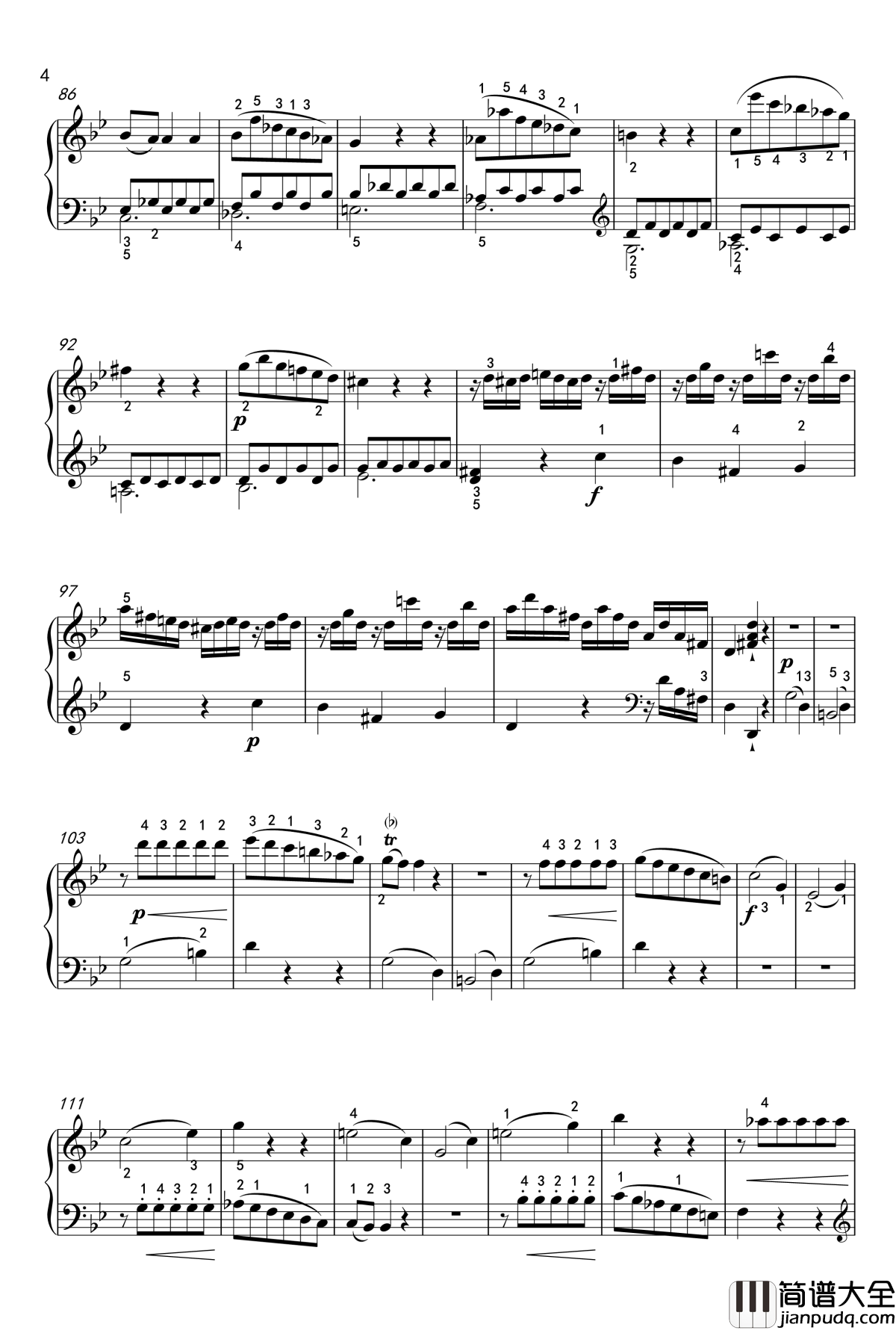 奏鸣曲钢琴谱_K_570_第一乐章_莫扎特