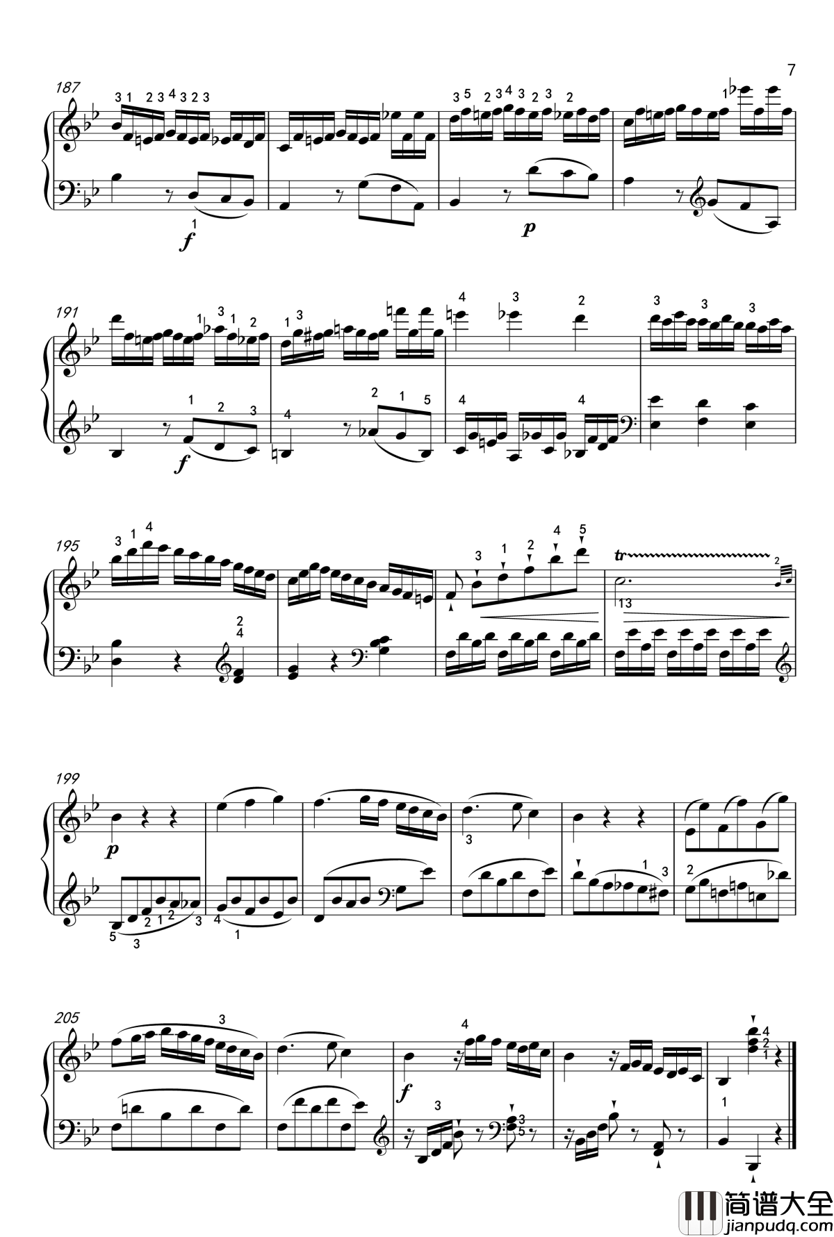 奏鸣曲钢琴谱_K_570_第一乐章_莫扎特