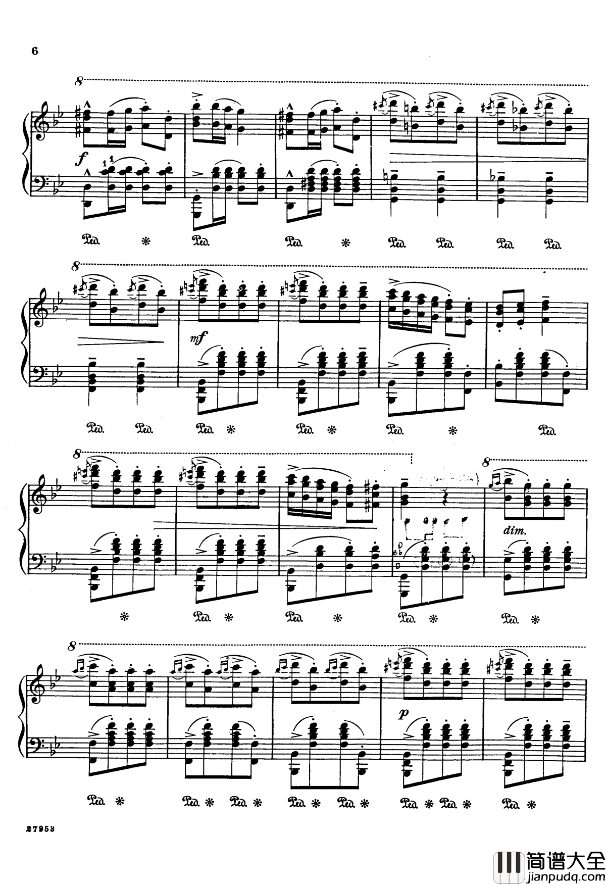 土耳其进行曲钢琴谱_贝多芬_beethoven_安东_鲁宾斯坦改编贝多芬