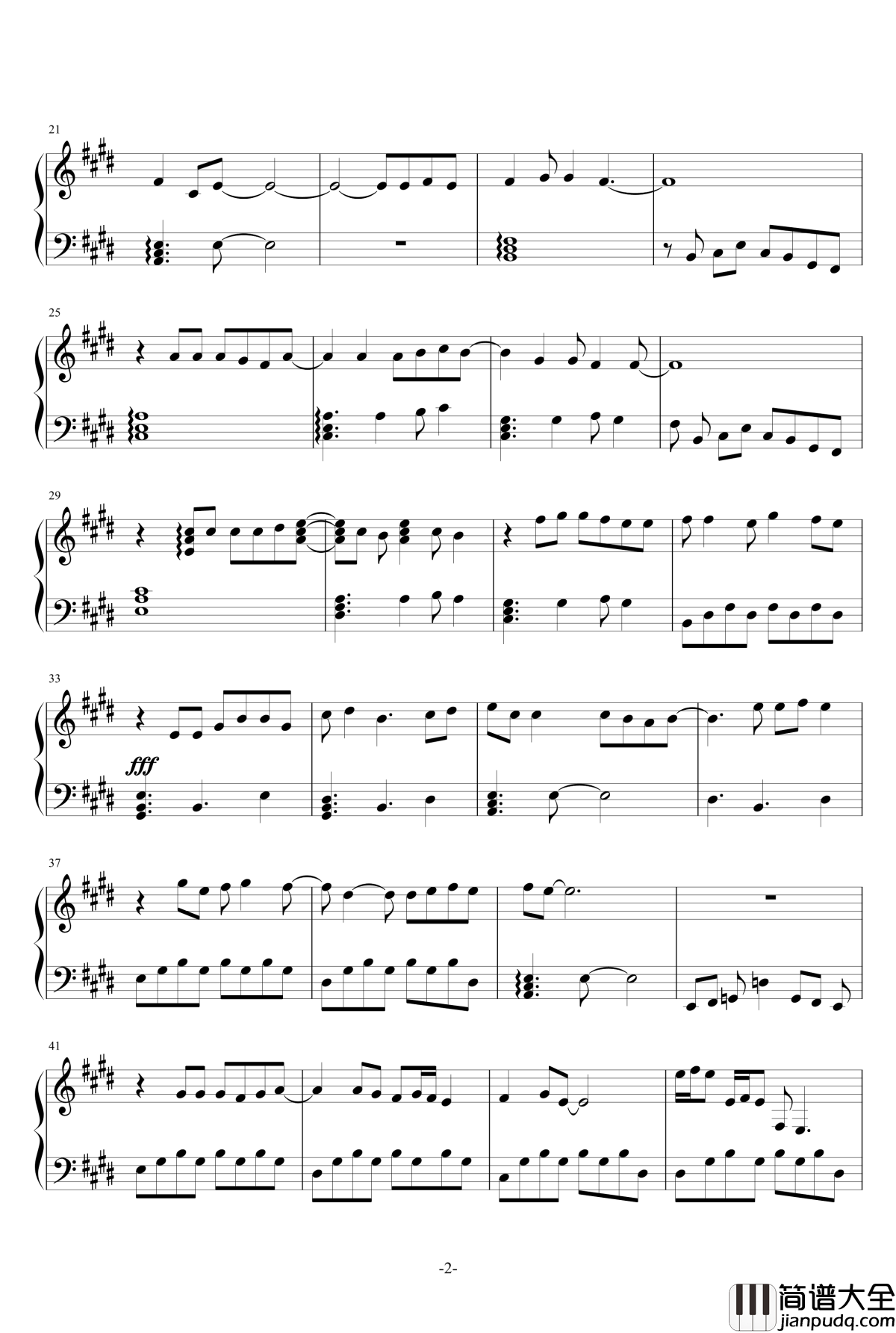 不再沉默钢琴谱_黑豹乐队