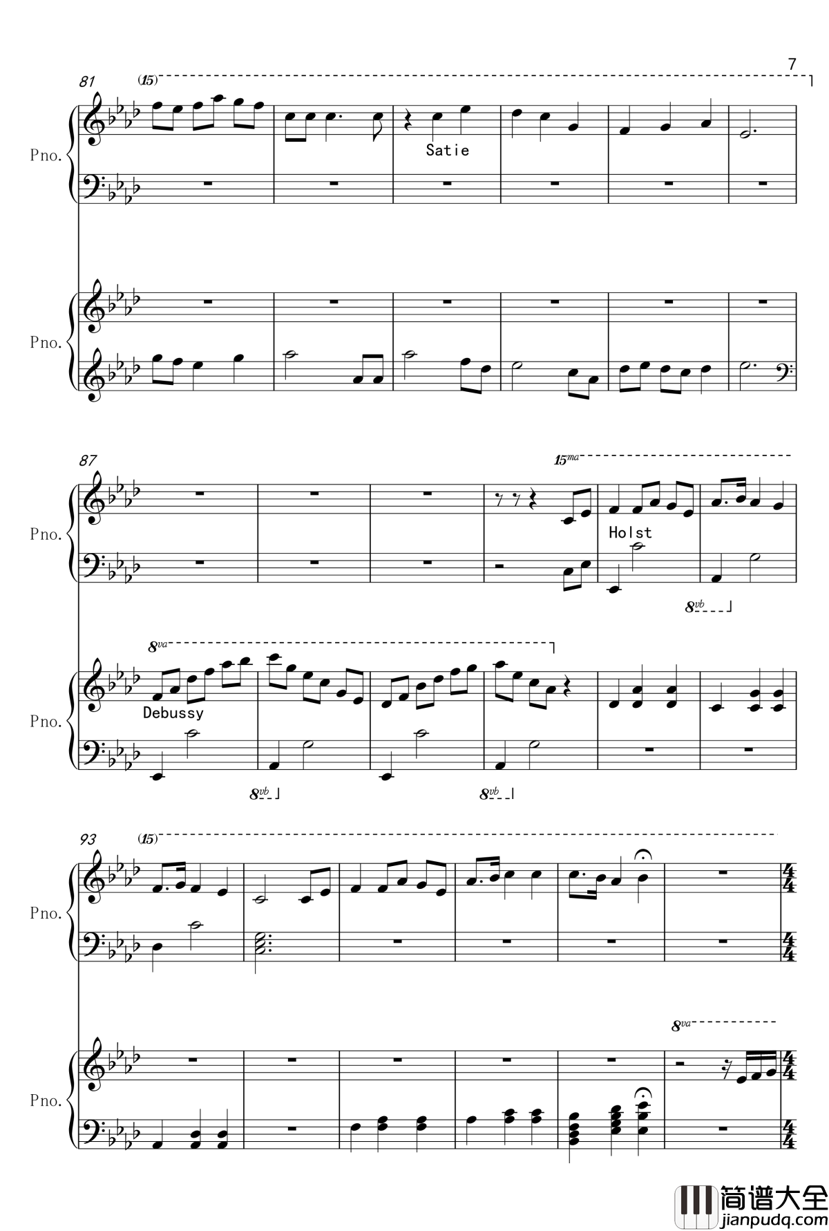 名曲编年史钢琴谱_世界名曲